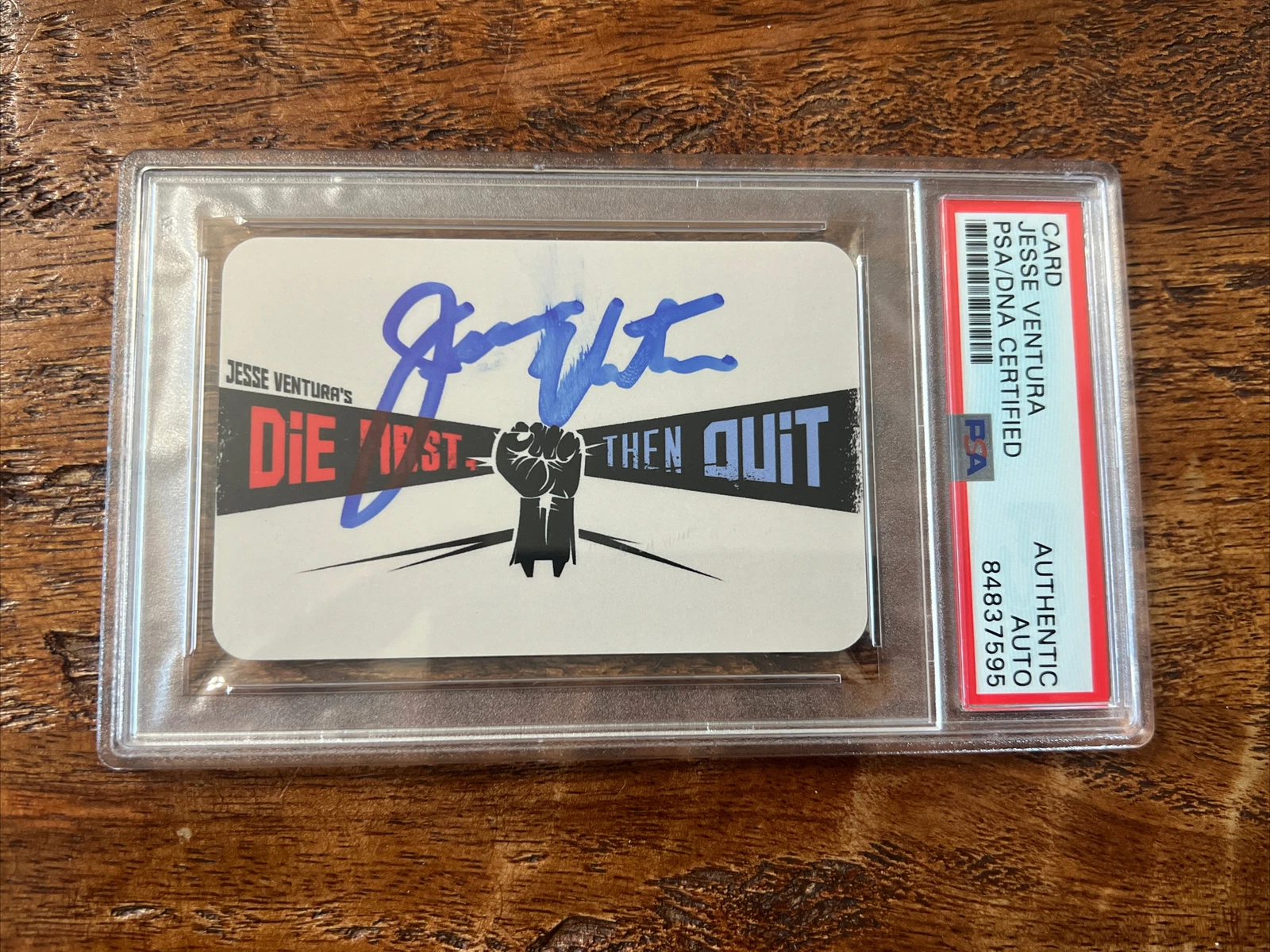 Jesse Ventura IP Signed Business Card Psa Dna Coa Slab Autographed The Body WWF
