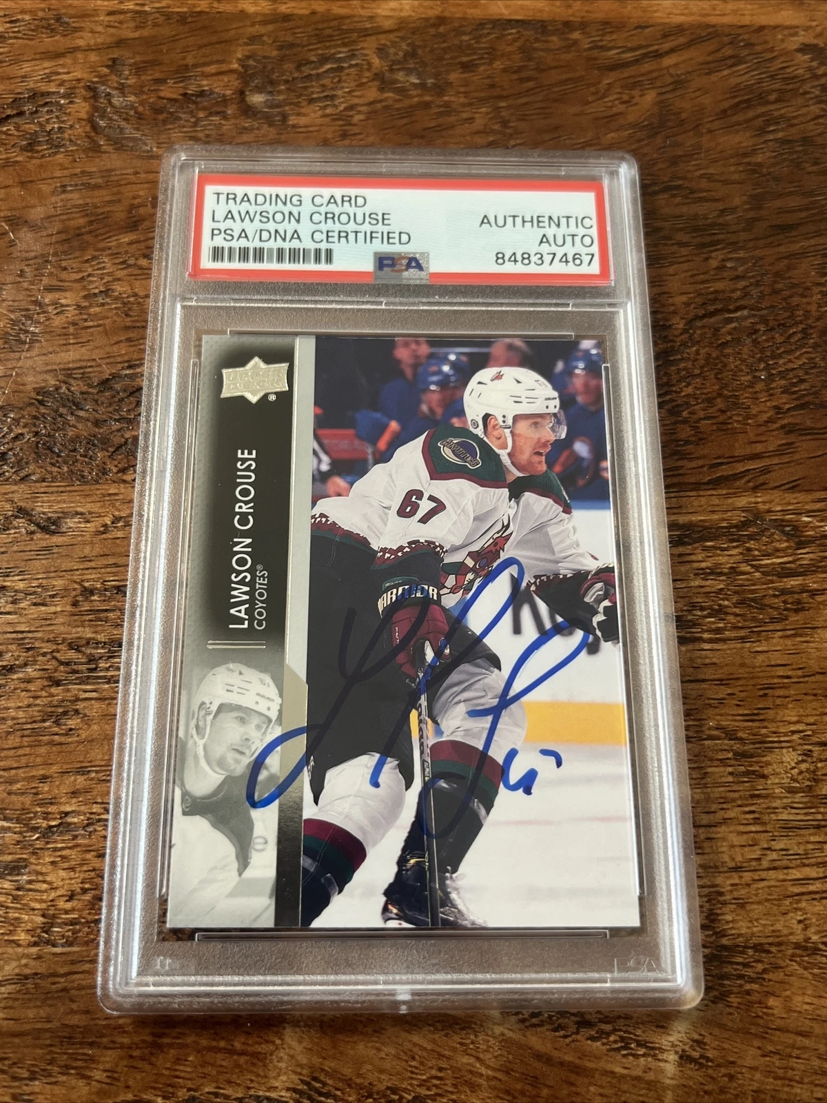 Lawson Crouse IP Signed Upper Deck Card Psa Dna Coa Slab Coyotes Autographed