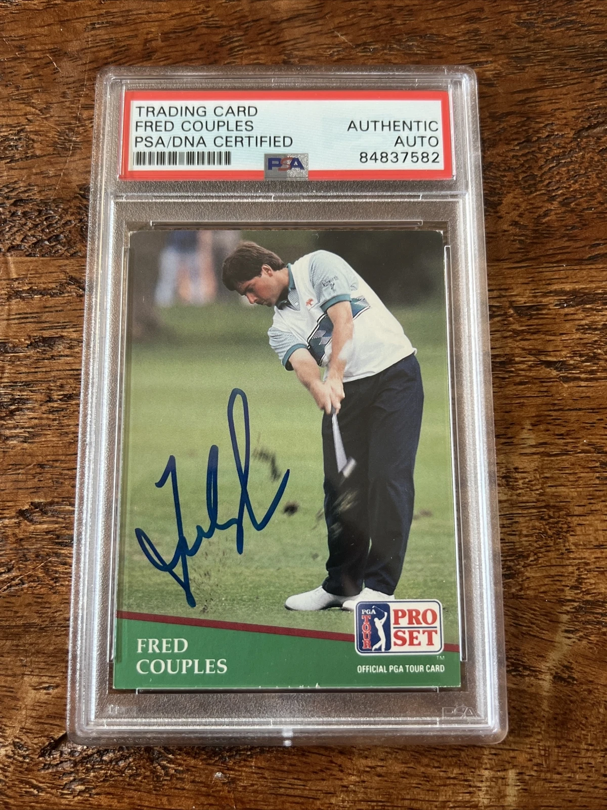 Fred Couples Signed Pro Set Card Psa Dna Coa Slabbed Autographed PGA Golf