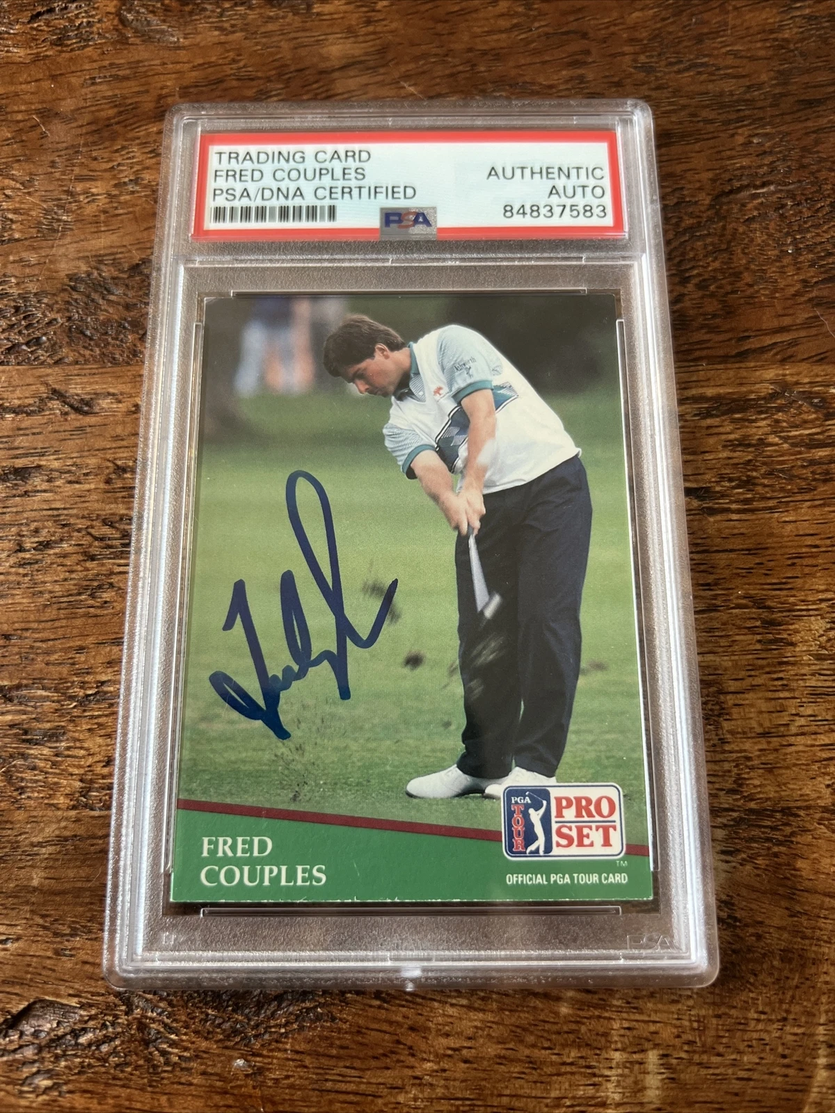 Fred Couples Signed Pro Set Card Psa Dna Coa Slabbed Autographed PGA Golf