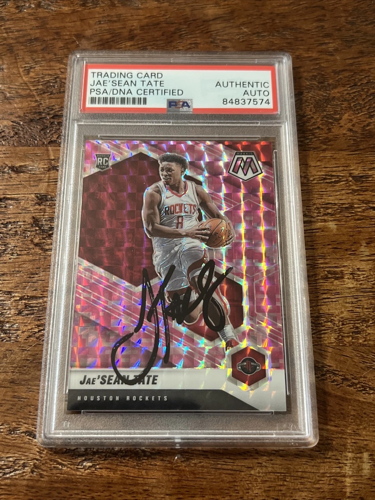 Jae'Sean Tate IP Signed Mosaic RC Card Psa Dna Coa Slab Autographed Rockets