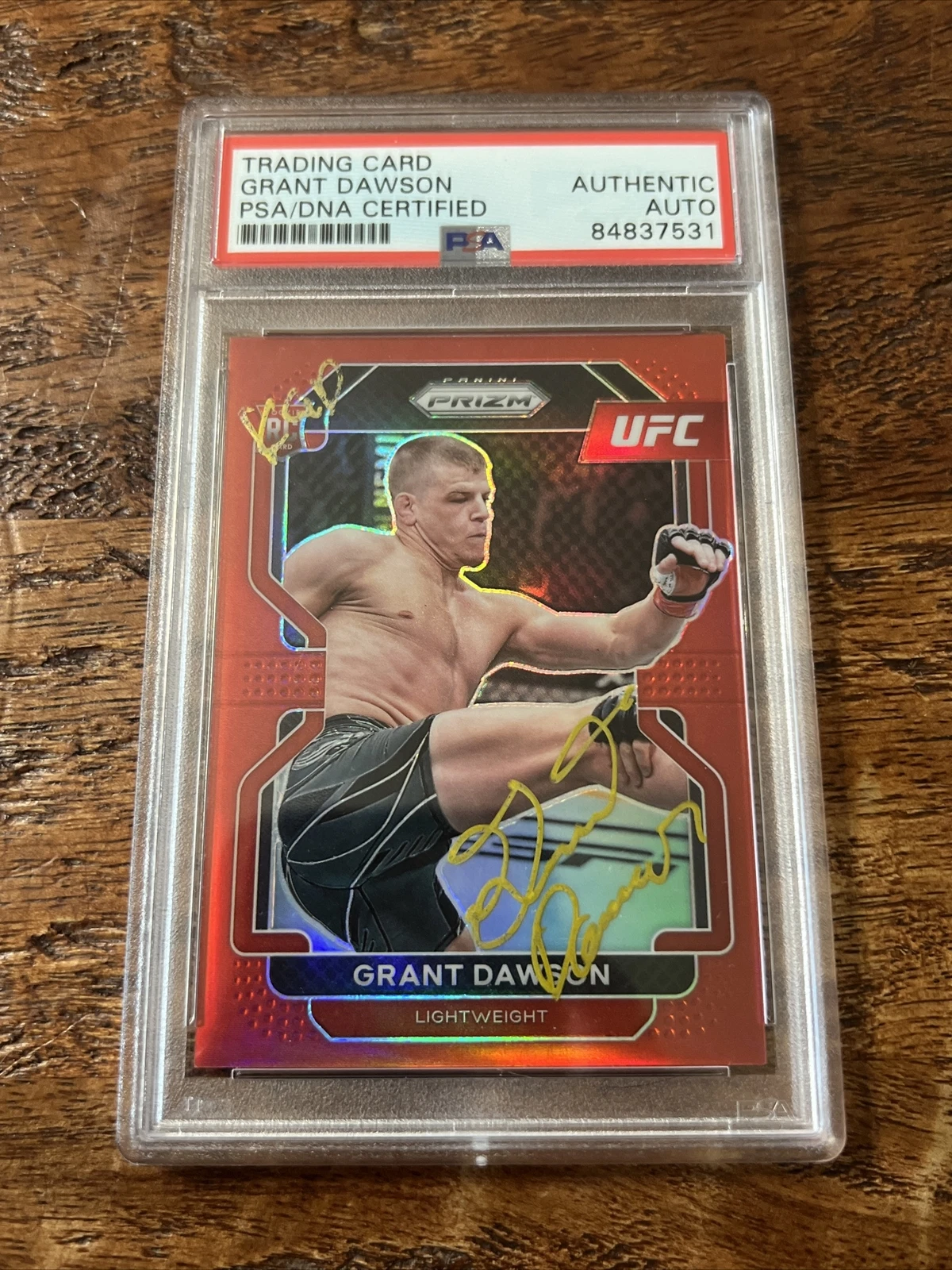 Grant Dawson IP Signed Panini Prizm RC Card Psa Dna Coa Slab Autographed UFC