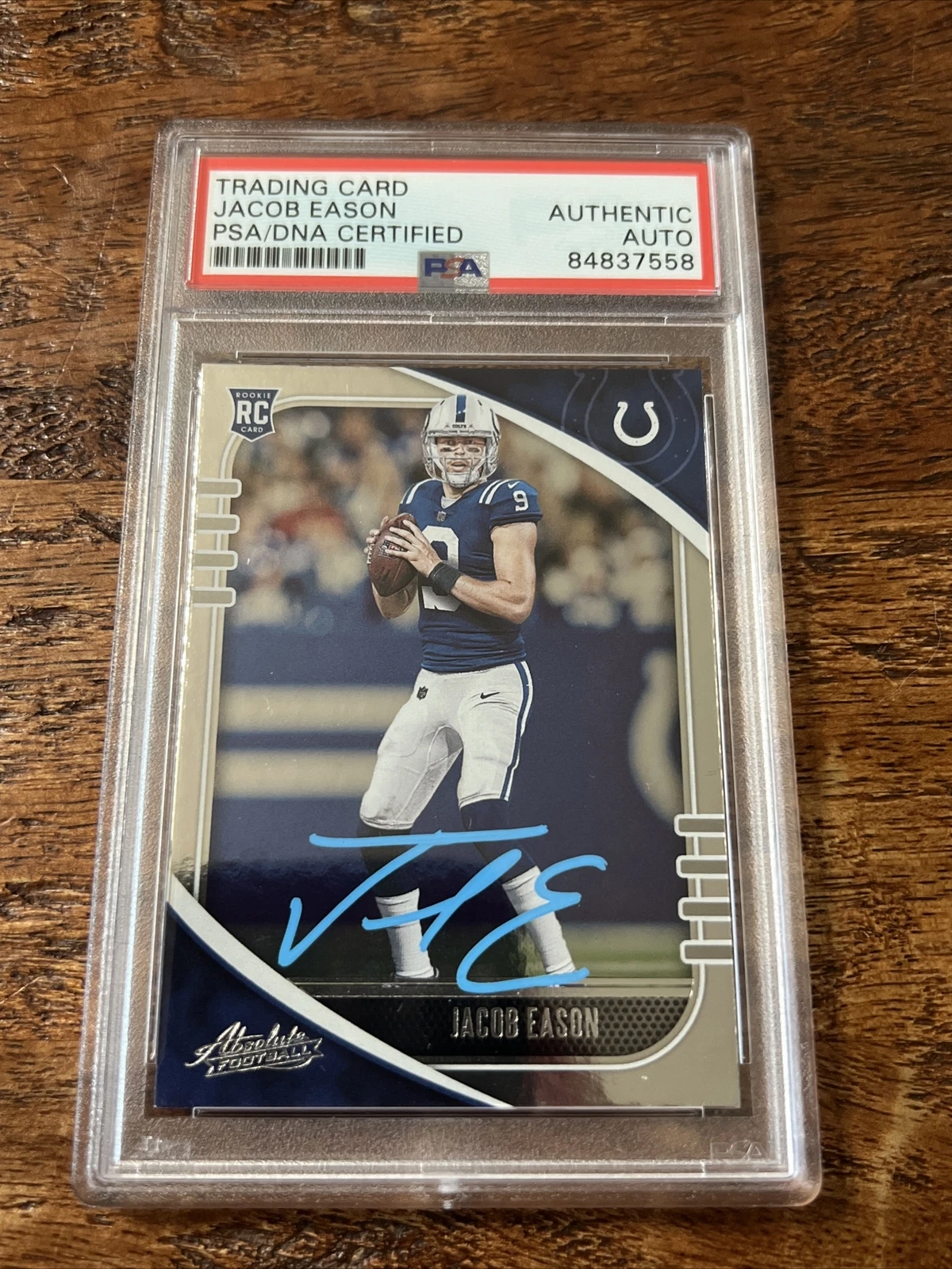 Jacob Eason IP Signed Panini Rookie Card PSA DNA Coa Slab Colts Autographed