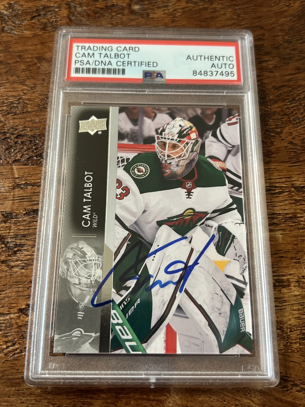 Cam Talbot IP Signed Upper Deck Card Psa Dna Coa Slab Wild Autographed