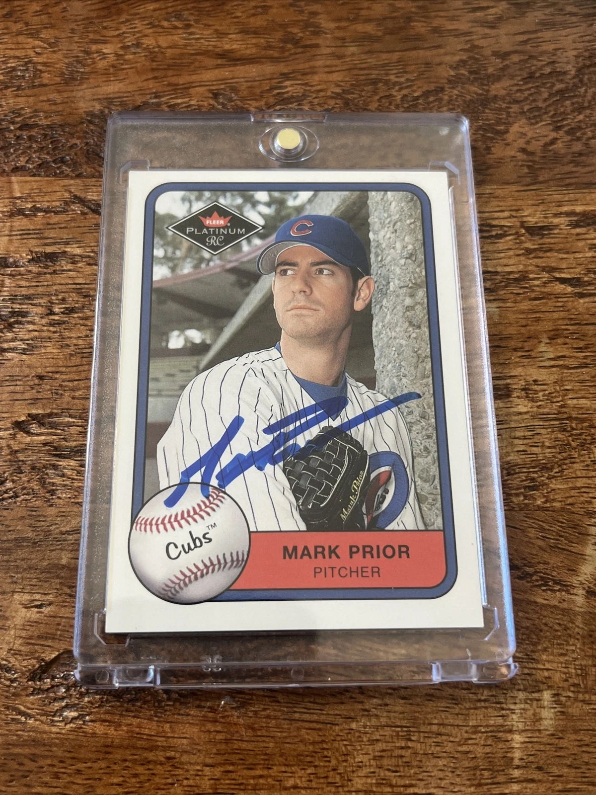 Mark Prior IP Signed Fleer Platinum Rookie Card Psa Dna Coa Autographed Cubs