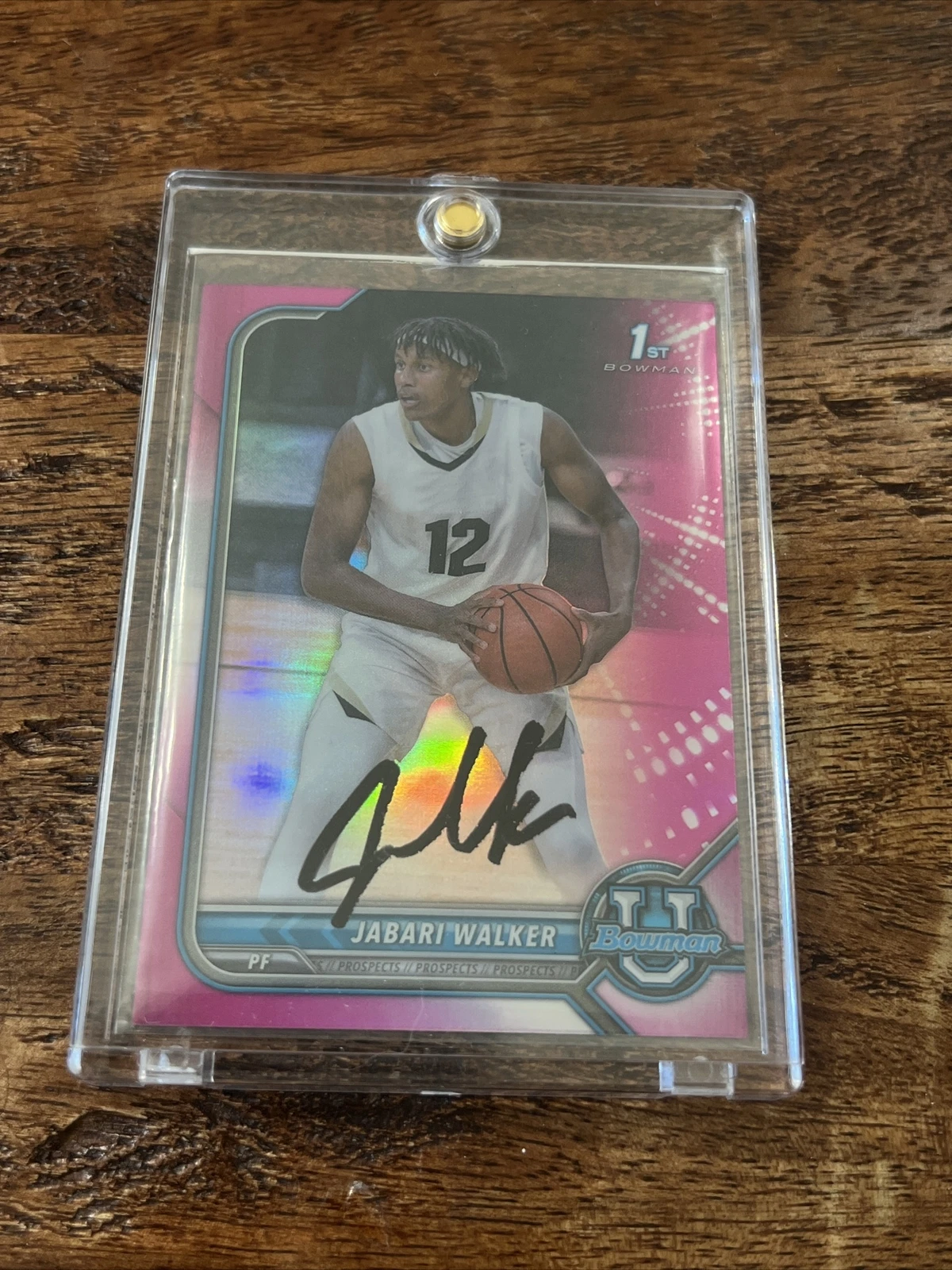 Jabari Walker IP Signed Bowman 1st Card Psa Dna Coa Autographed Trail Blazers