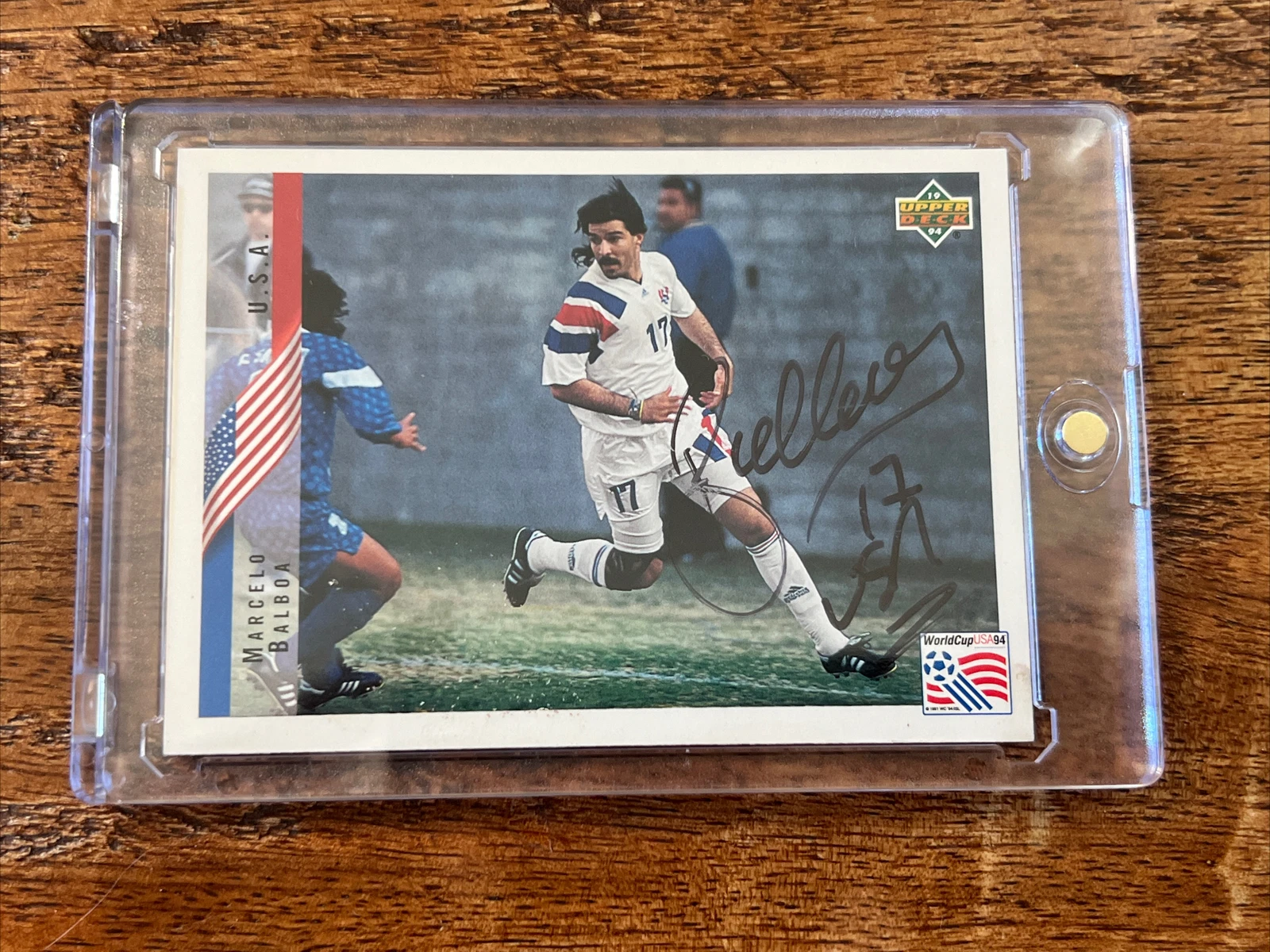 Marcelo Balboa IP Signed Upper Deck Card Psa Dna Coa Soccer Autographed USA
