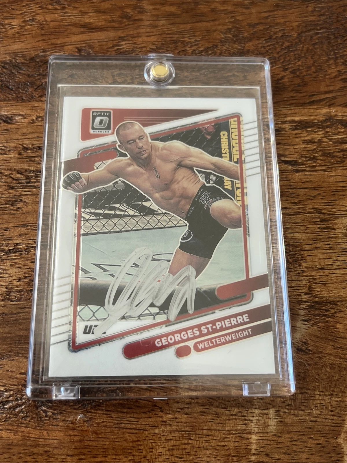 Georges St Pierre IP Signed Donruss Optic Card Psa Dna Coa Autographed UFC