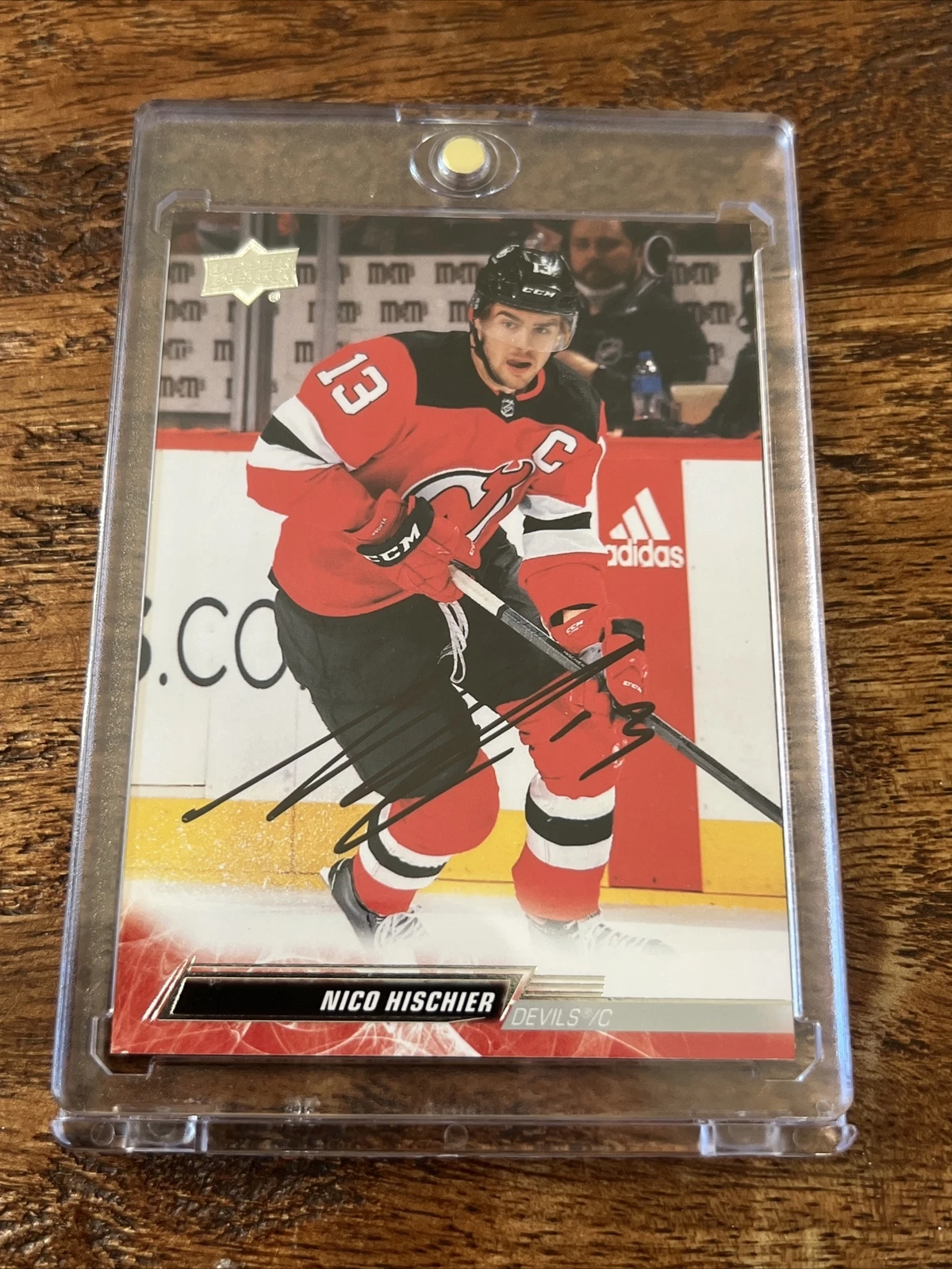 Nico Hischier IP Signed Upper Deck Card Psa Dna Coa Devils Autographed