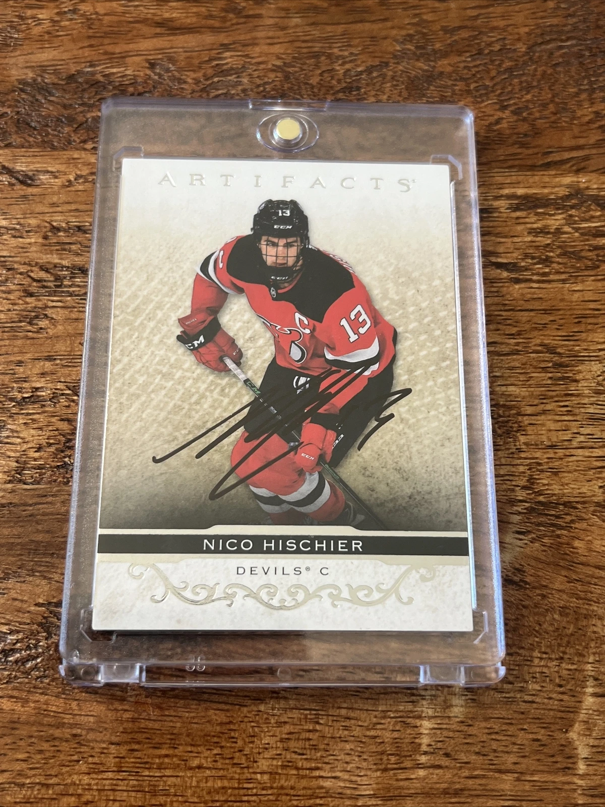 Nico Hischier IP Signed Upper Deck Artifacts Card Psa Dna Coa Devils Autographed