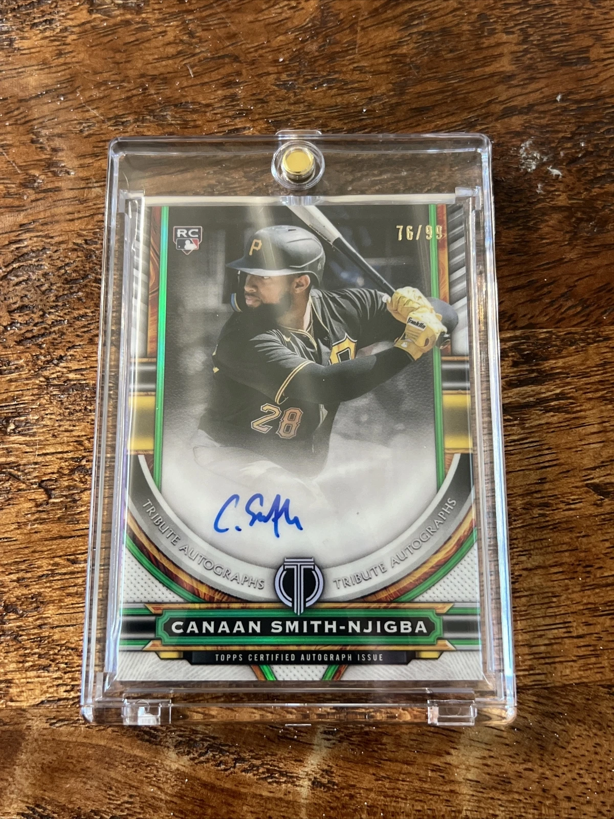 2023 Topps Tribute Autographs CANAAN SMITH-NJIGBA Green /99 TA-CSN RC Pirates