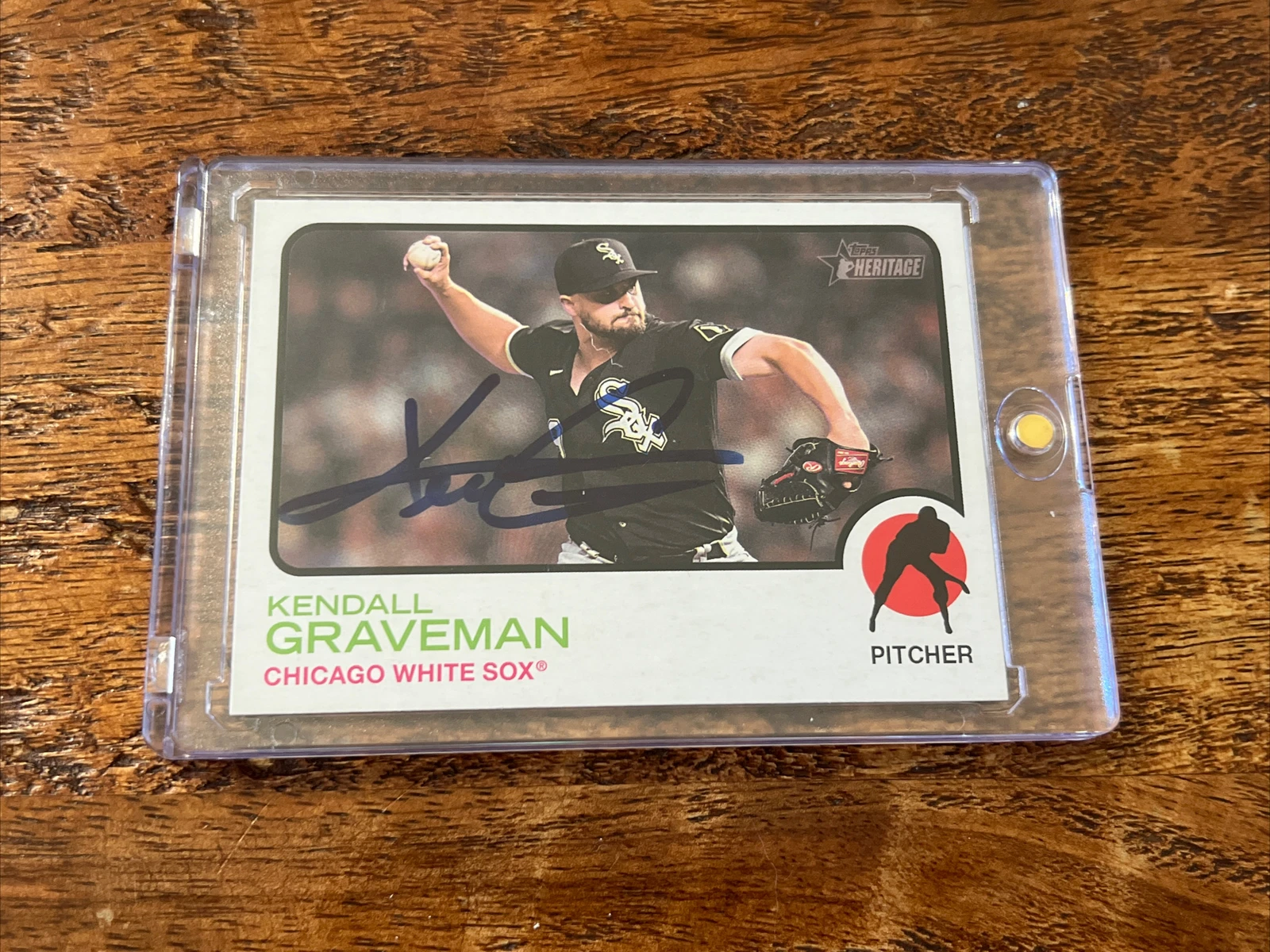 Kendall Graveman IP Signed Topps Heritage Card JSA Coa White Sox Autographed