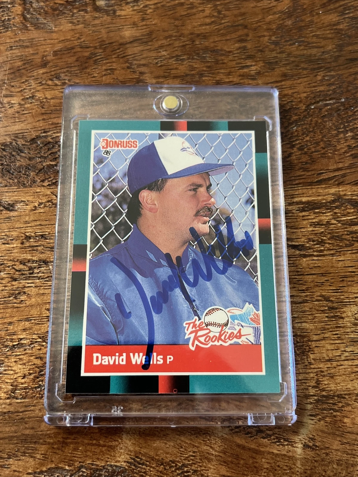 David Wells IP Signed Donruss Rookie Card JSA Coa Autographed Blue Jays