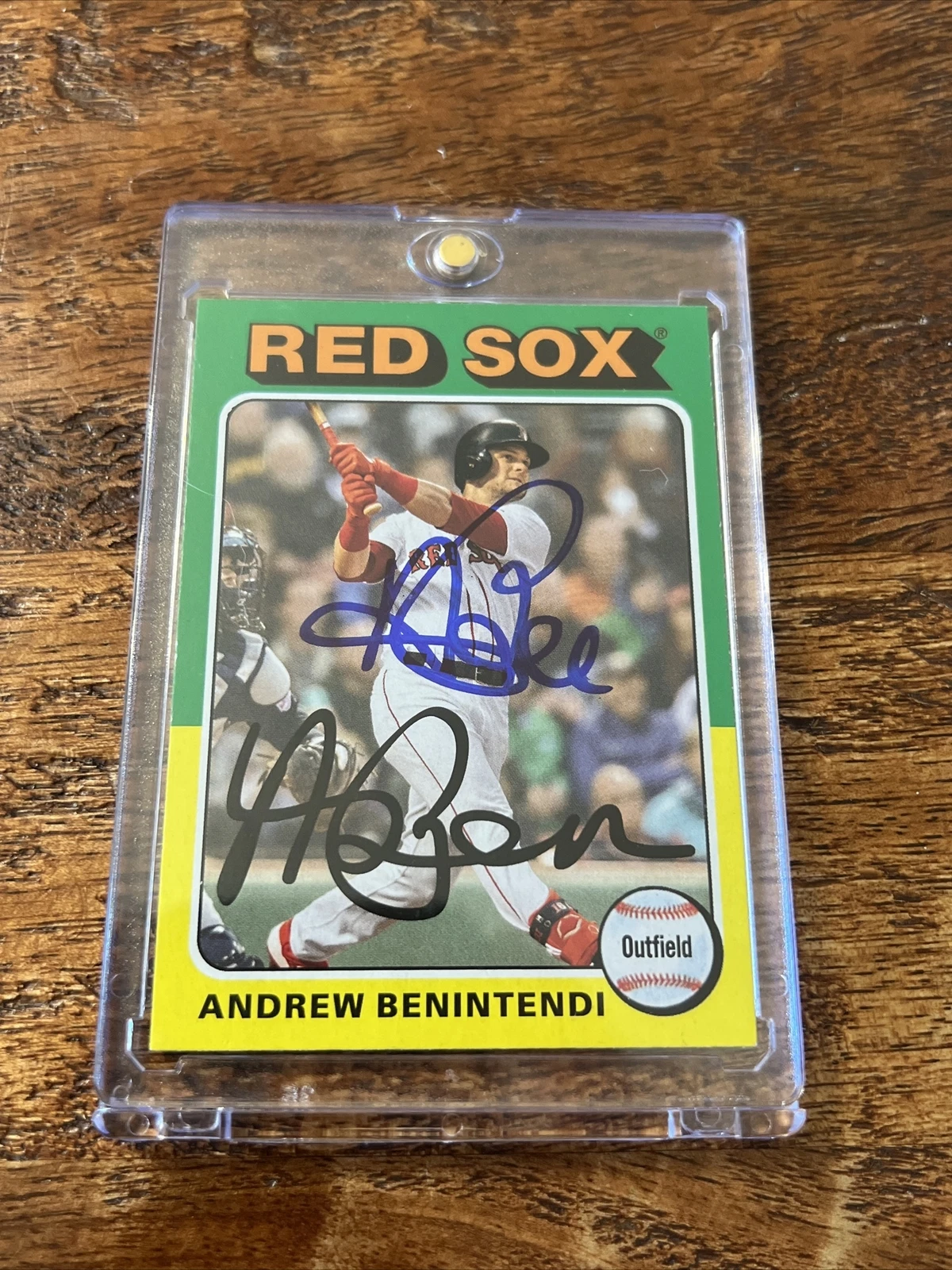 Andrew Benintendi IP Signed Topps Card JSA Coa Red Sox Autographed