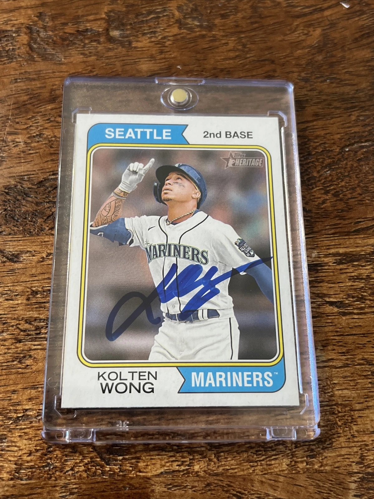 Kolten Wong IP Signed Topps Heritage Card JSA Coa Mariners Autographed