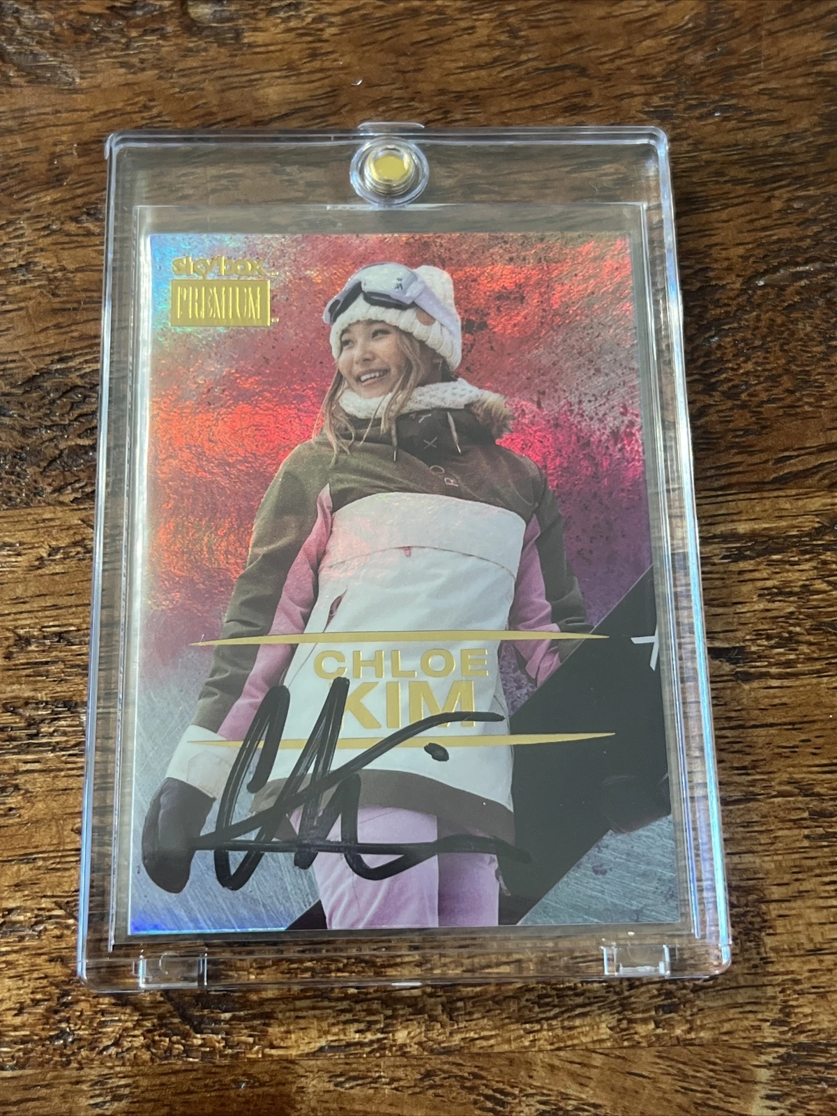 Chloe Kim IP Signed Skybox Card JSA Coa Autographed Snowboarding