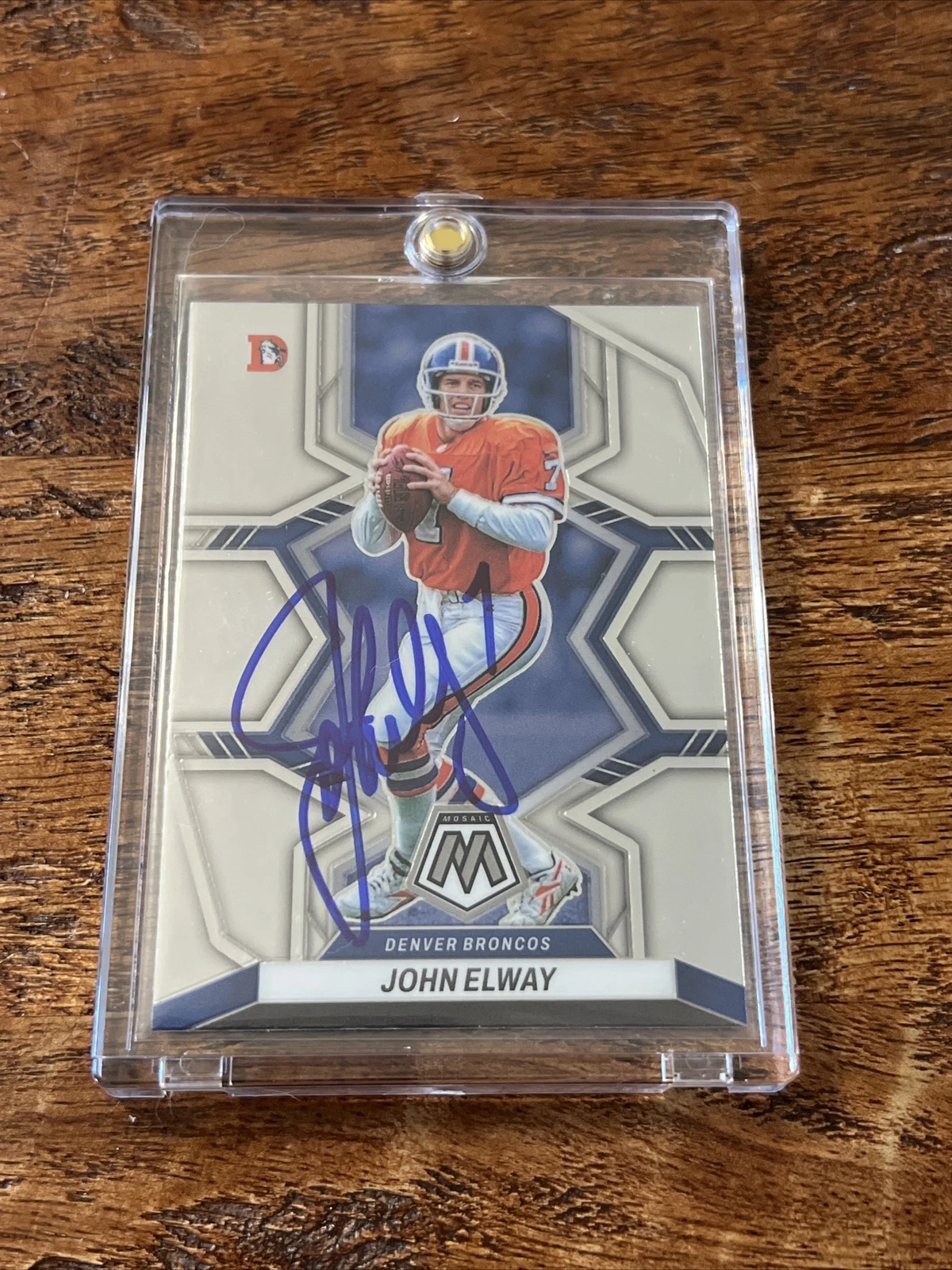 John Elway IP Signed Mosaic Card JSA Coa Autographed Broncos