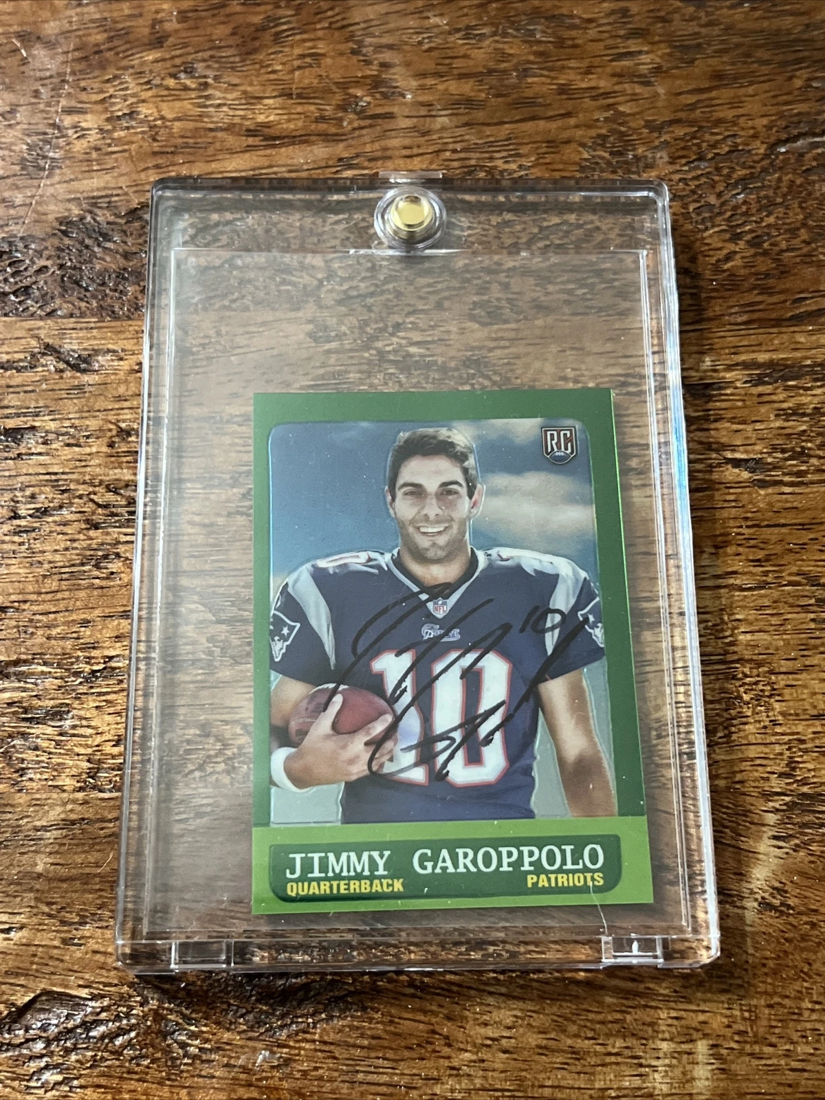 Jimmy Garoppolo IP Signed Topps Rookie Card Mini JSA Coa Patriots Raiders