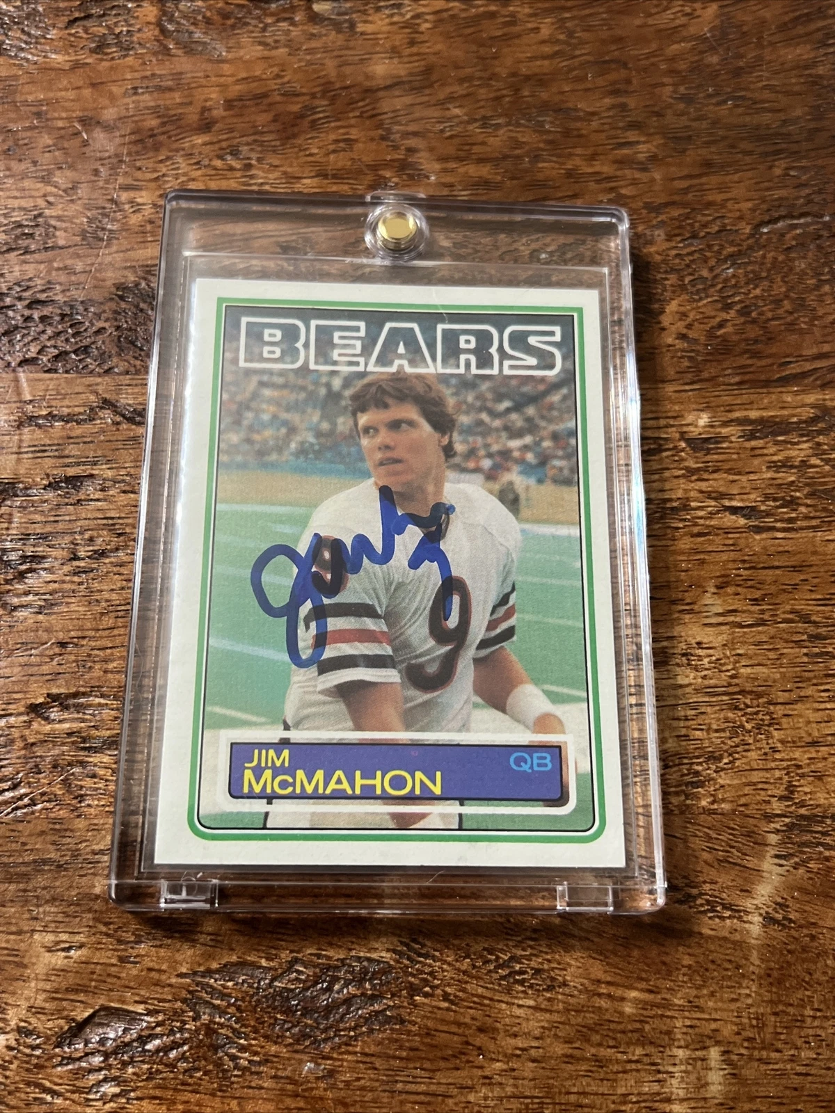 Jim McMahon IP Signed Topps Rookie Card JSA Coa Bears Autographed