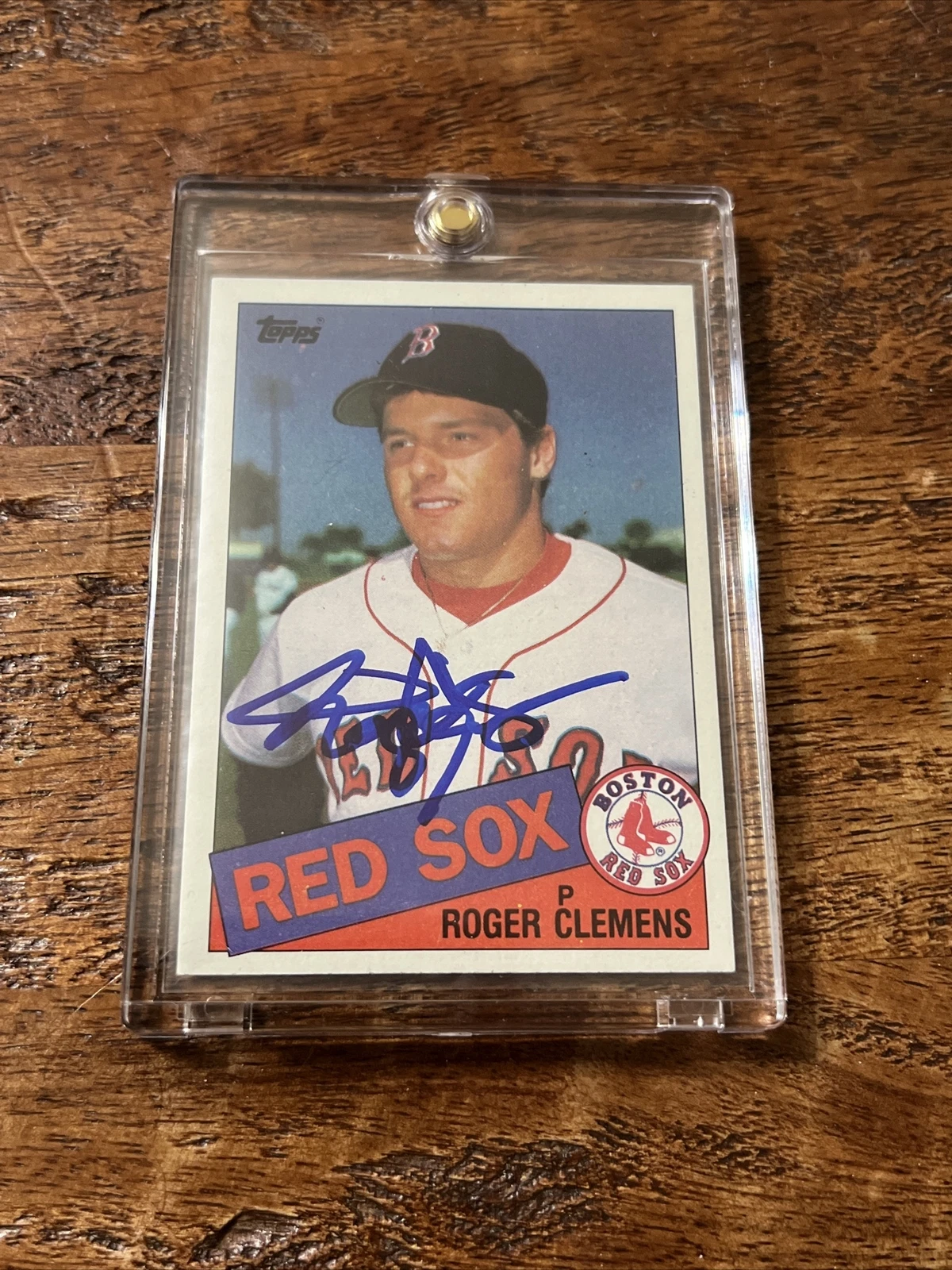 Roger Clemens IP Signed Topps Rookie Card JSA Coa Red Sox Autographed
