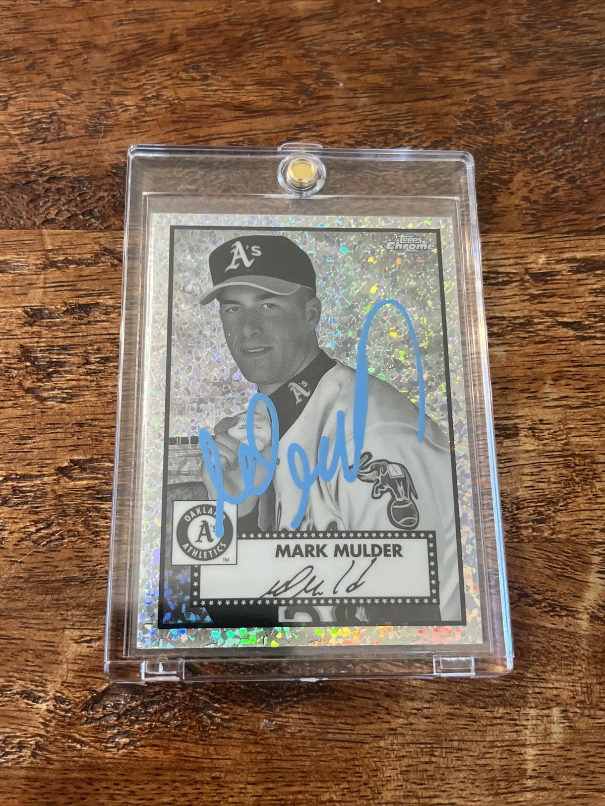 Mark Mulder IP Signed Topps Chrome Anniversary Card JSA Coa Autographed A’s
