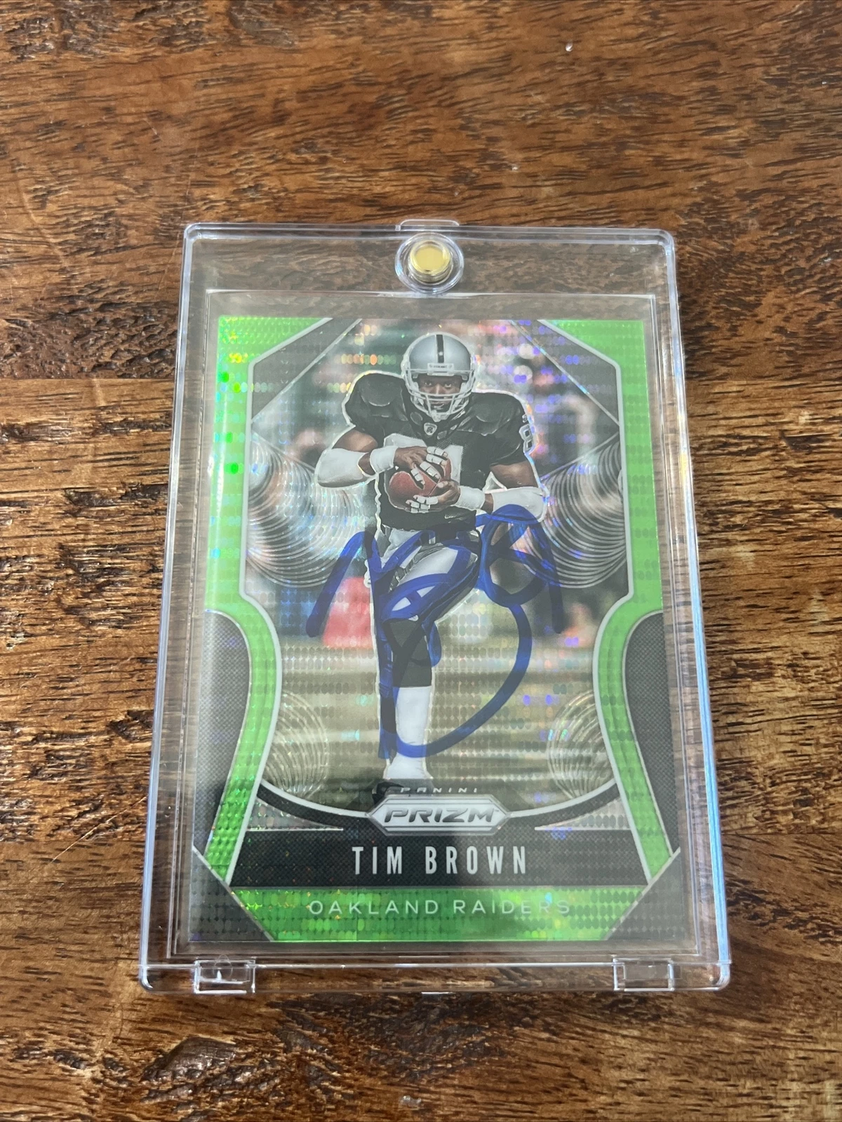 Tim Brown IP Signed Prizm Card JSA Coa Raiders Autographed