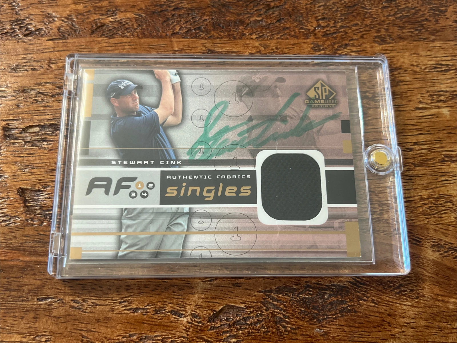 Stewart Cink IP Signed Upper Deck SP Game Used Card JSA Coa Autographed Golf PGA