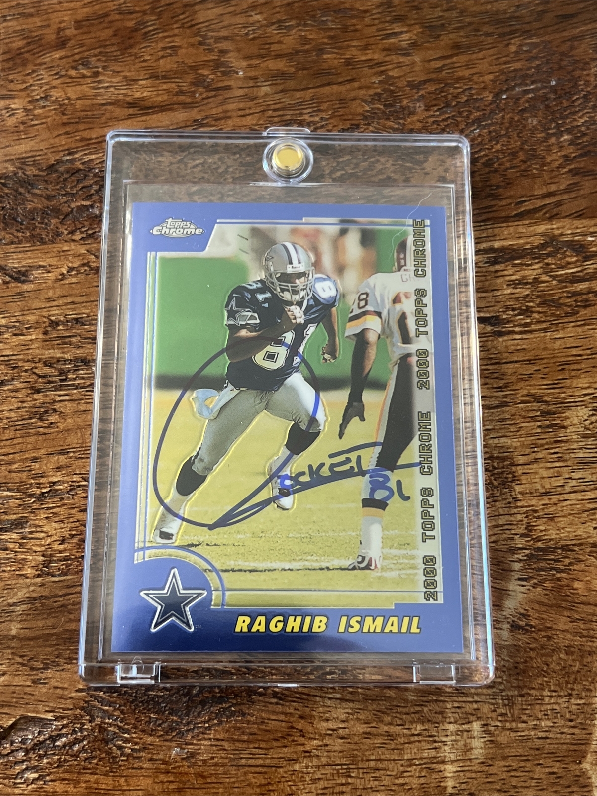 Raghib Rocket Ismail IP Signed Topps Chrome Card JSA Coa Cowboys Autographed