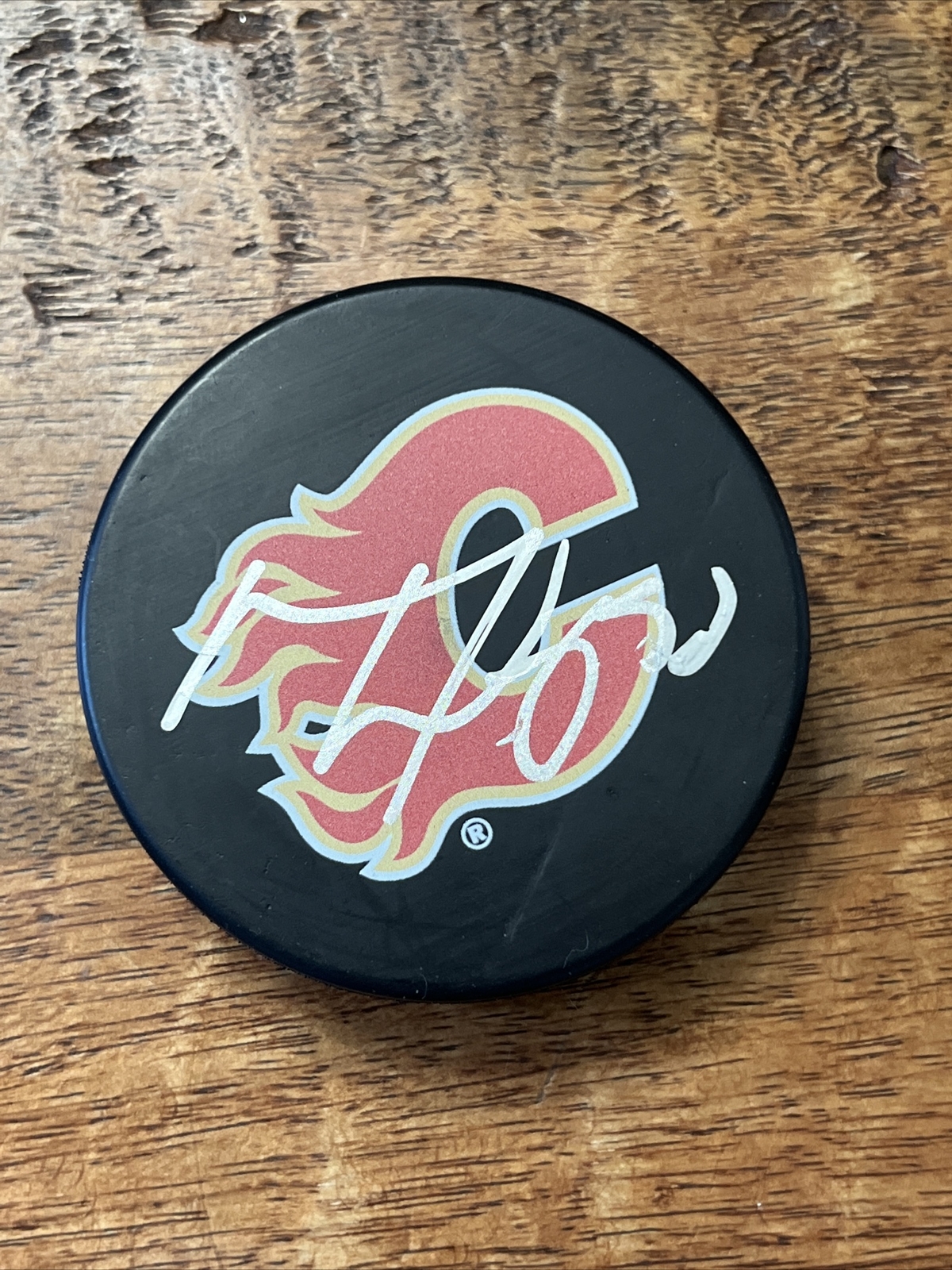 MacKenzie Weegar Signed Calgary Flames Hockey Puck JSA Coa Autographed