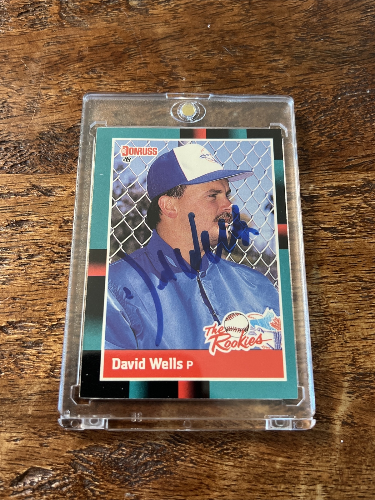 David Wells IP Signed Donruss Rookie Card JSA Coa Autographed Blue Jays