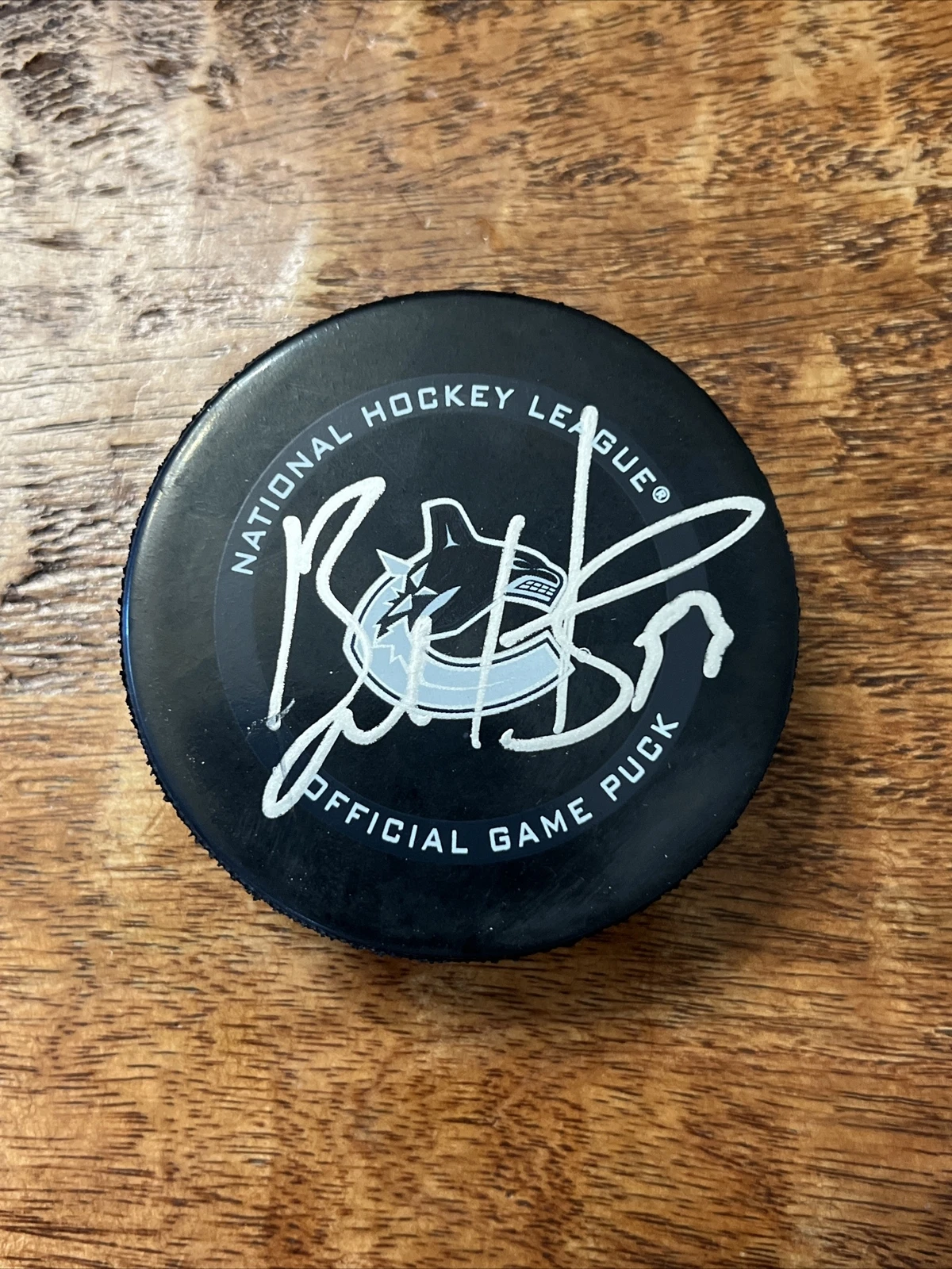 Bo Horvat Signed Vancouver Canucks Official Game Puck JSA Coa Autographed
