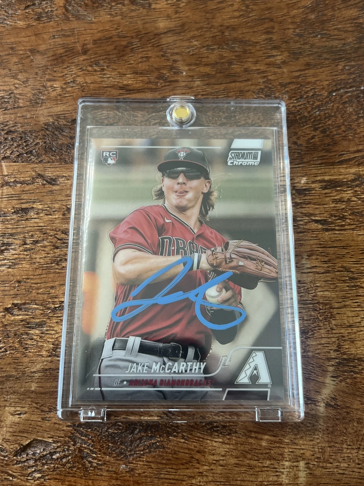 Jake McCarthy Signed Topps Stadium Club RC Card JSA Coa Diamondbacks Autographed