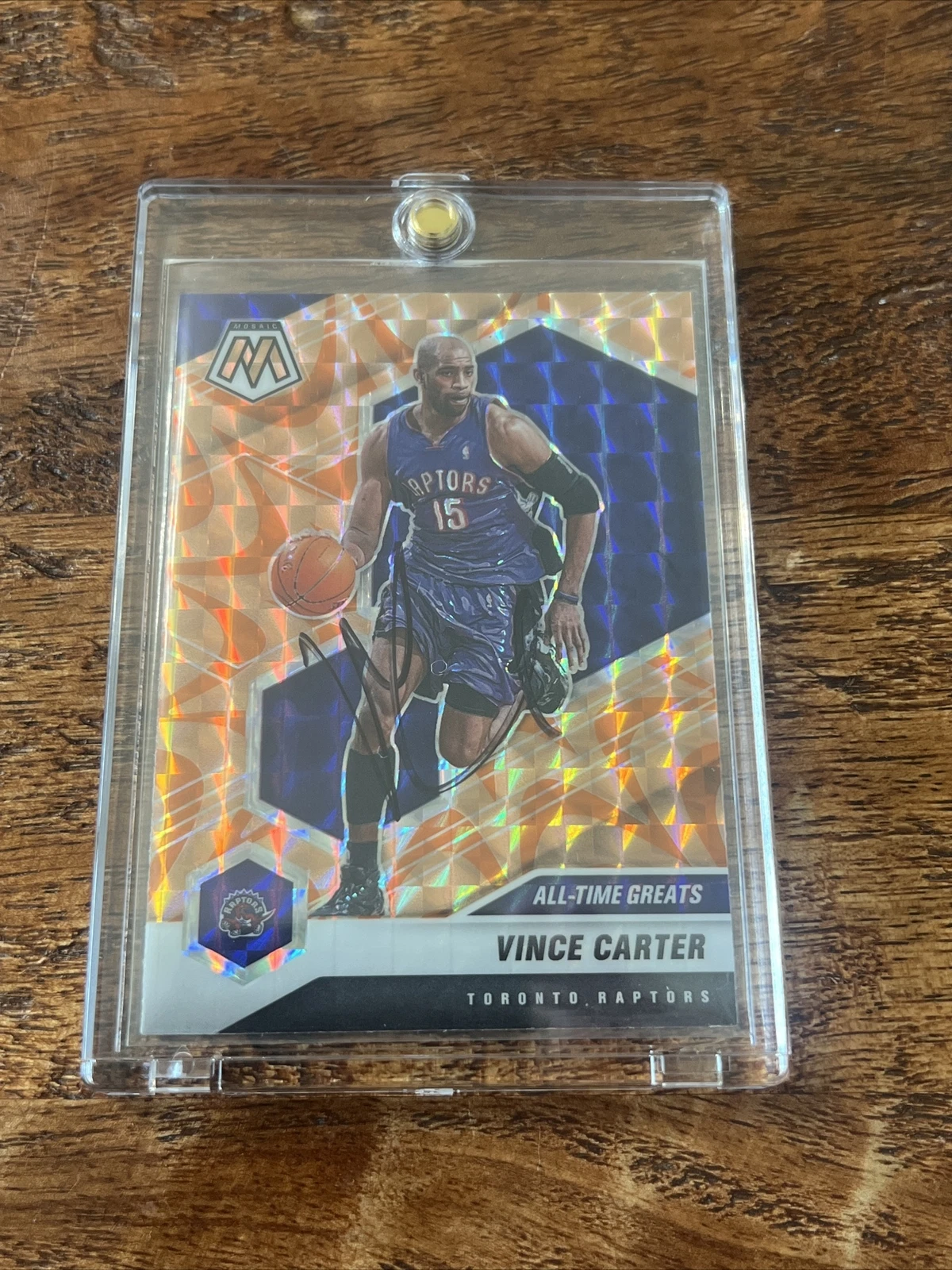 Vince Carter IP Signed Panini Mosaic Card JSA Coa Autographed Raptors