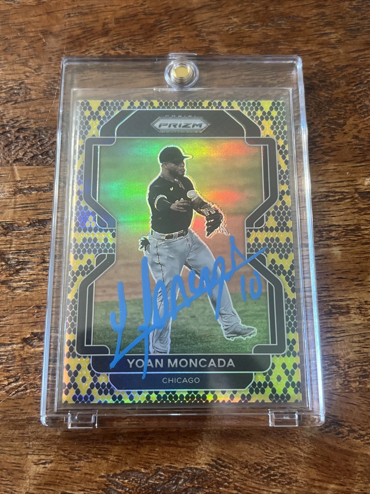 Yoan Moncada IP Signed Prizm Snakeskin Card JSA Coa Autographed White Sox