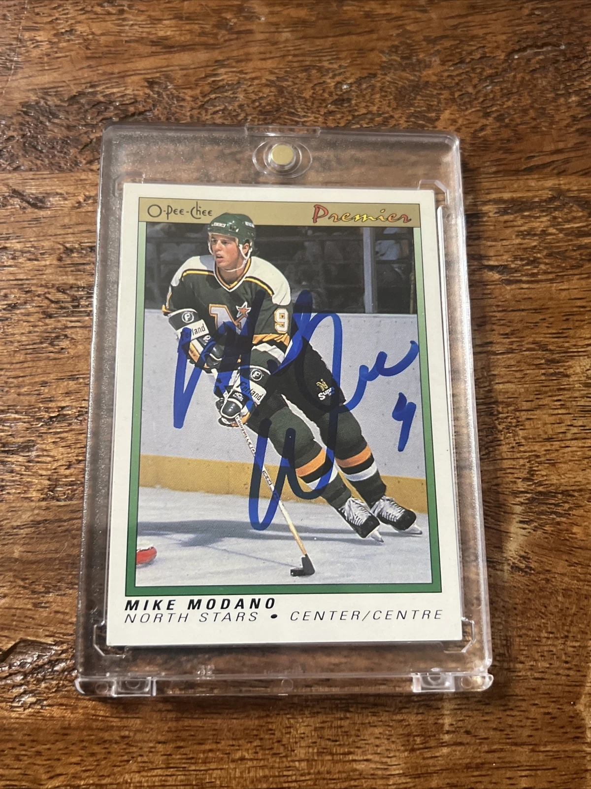 Mike Modano IP Signed O Pee Chee Rookie Card JSA Coa Dallas Stars Autographed