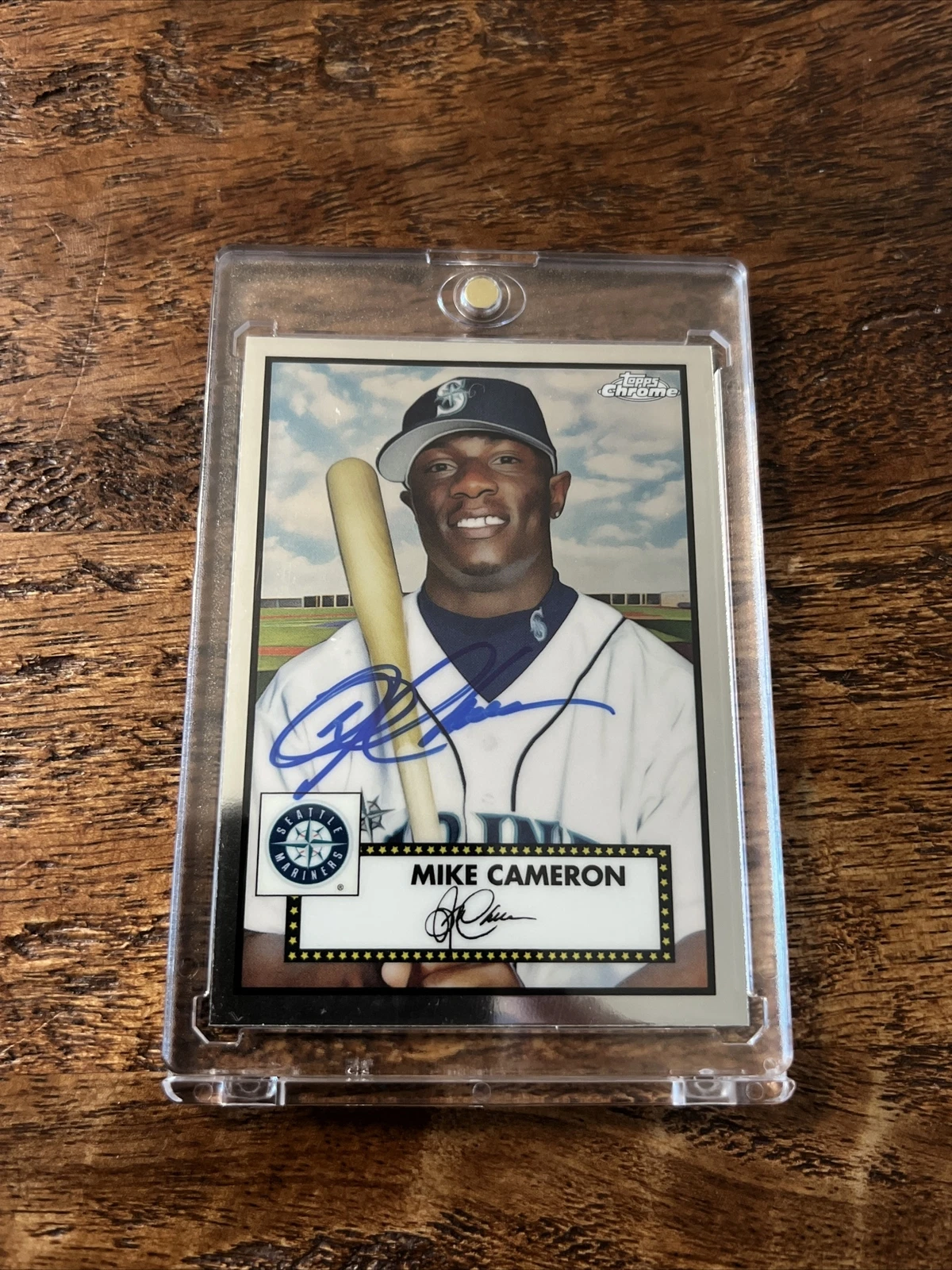 Mike Cameron IP Signed Topps Chrome Card JSA Coa Autographed Mariners
