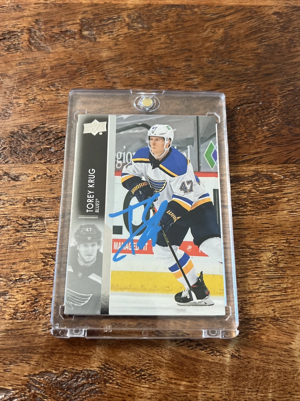 Torey Krug IP Signed Upper Deck Card JSA Coa Blues Autographed