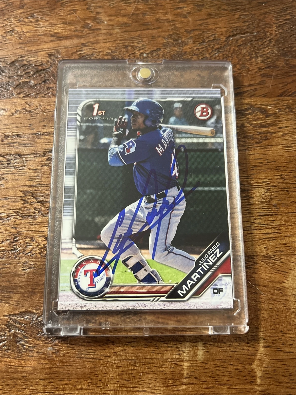 Julio pablo martinez IP Signed 1st Bowman Card JSA Coa Autographed Rangers JP