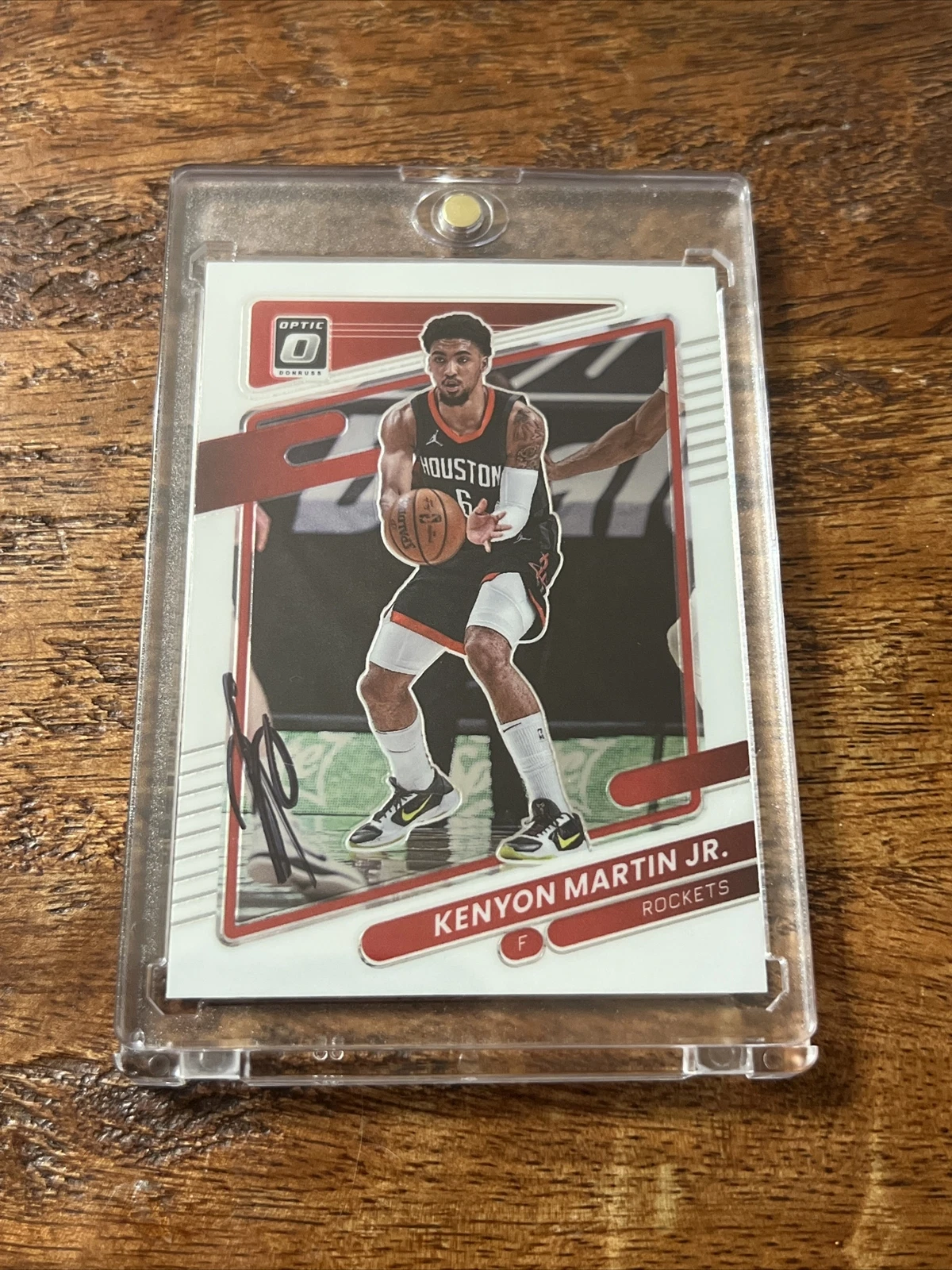 Kenyon Martin Jr IP Signed Optic Card JSA Coa Autographed Rockets