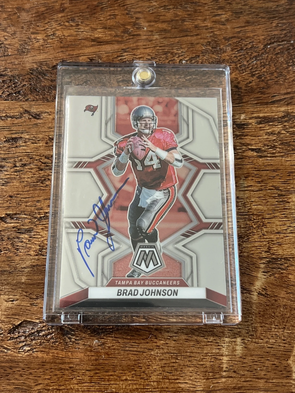 Brad Johnson IP Signed Mosaic Card JSA Coa Buccaneers Autographed