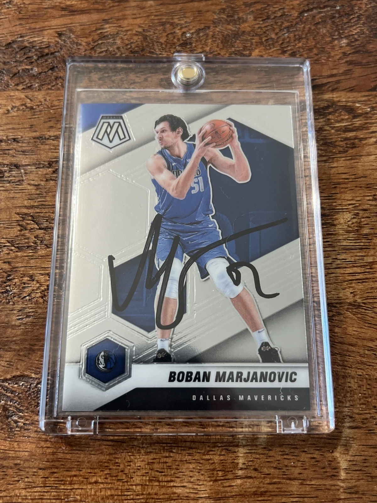 Boban Marjanovic IP Signed Mosaic Card JSA Coa Autographed Mavericks