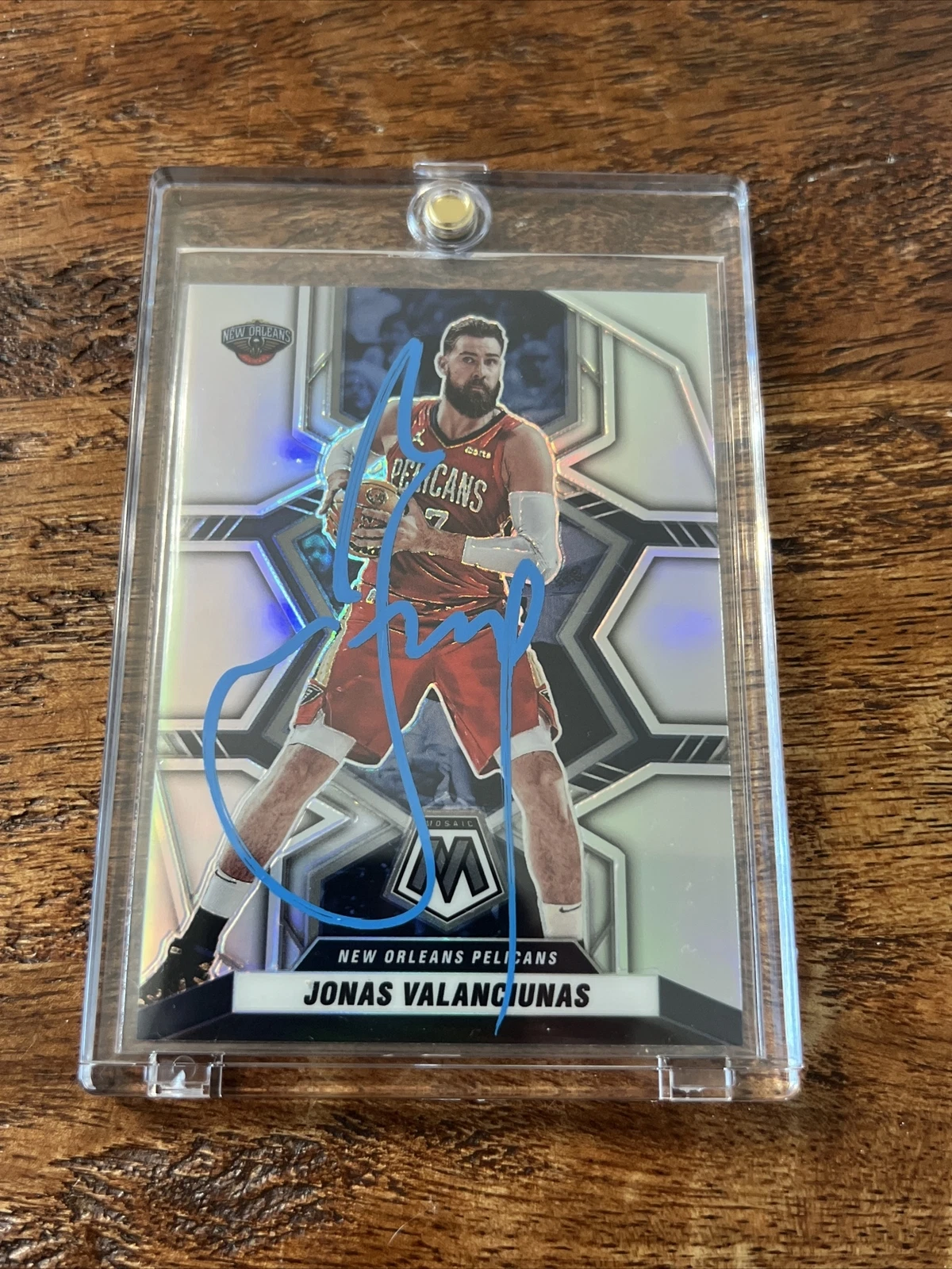 Jonas Valanciunas Signed Panini Mosaic Card JSA Coa Autographed Pelicans