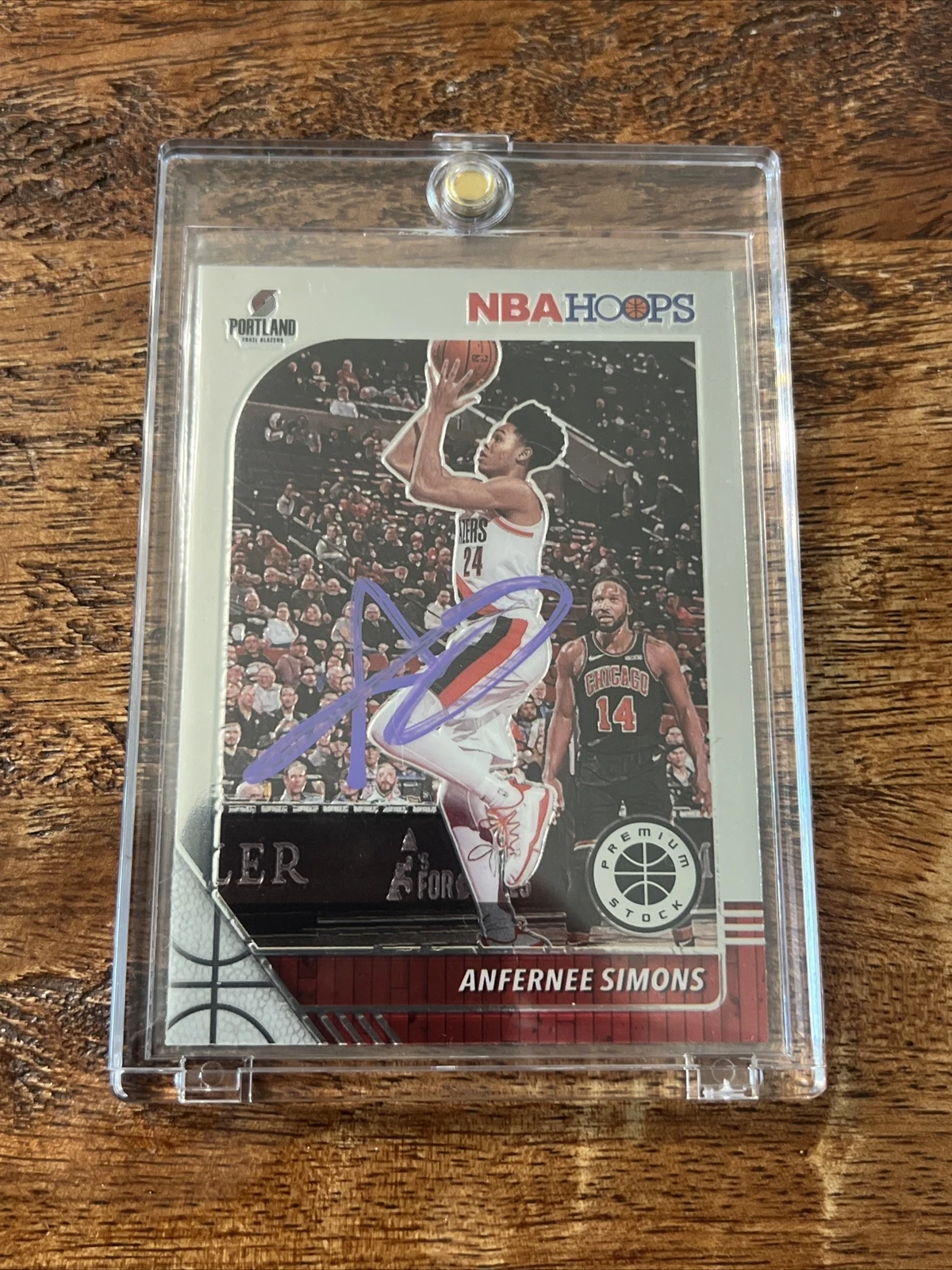 Anfernee Simons IP Signed NBA Hoops Card JSA Coa Autographed Blazers
