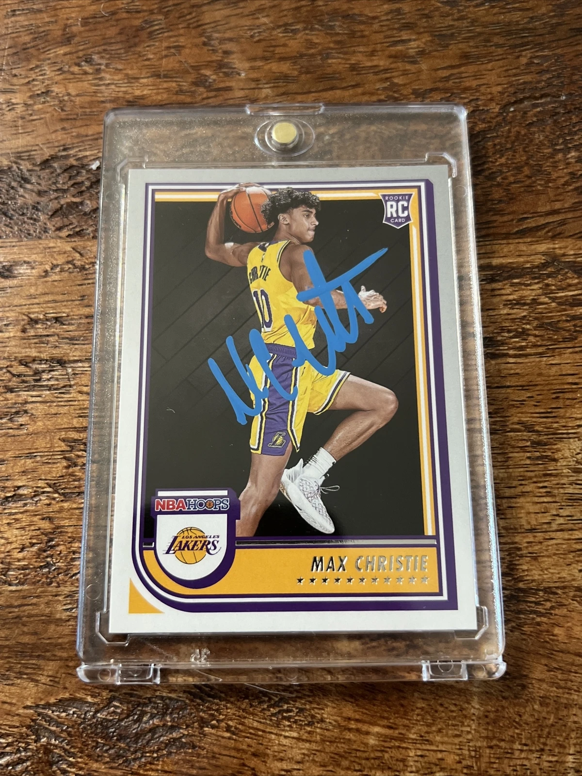 Max Christie IP Signed NBA Hoops RC Card JSA Coa Lakers Autographed