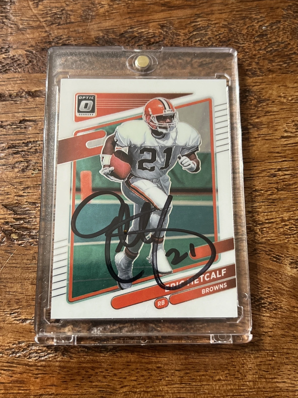 Eric Metcalf IP Signed Optic Card JSA Coa Autographed Cleveland Browns