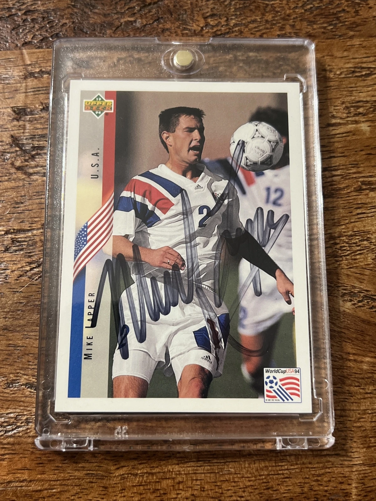 Mike Lapper IP Signed Upper Deck Card JSA Coa Soccer Autographed USA