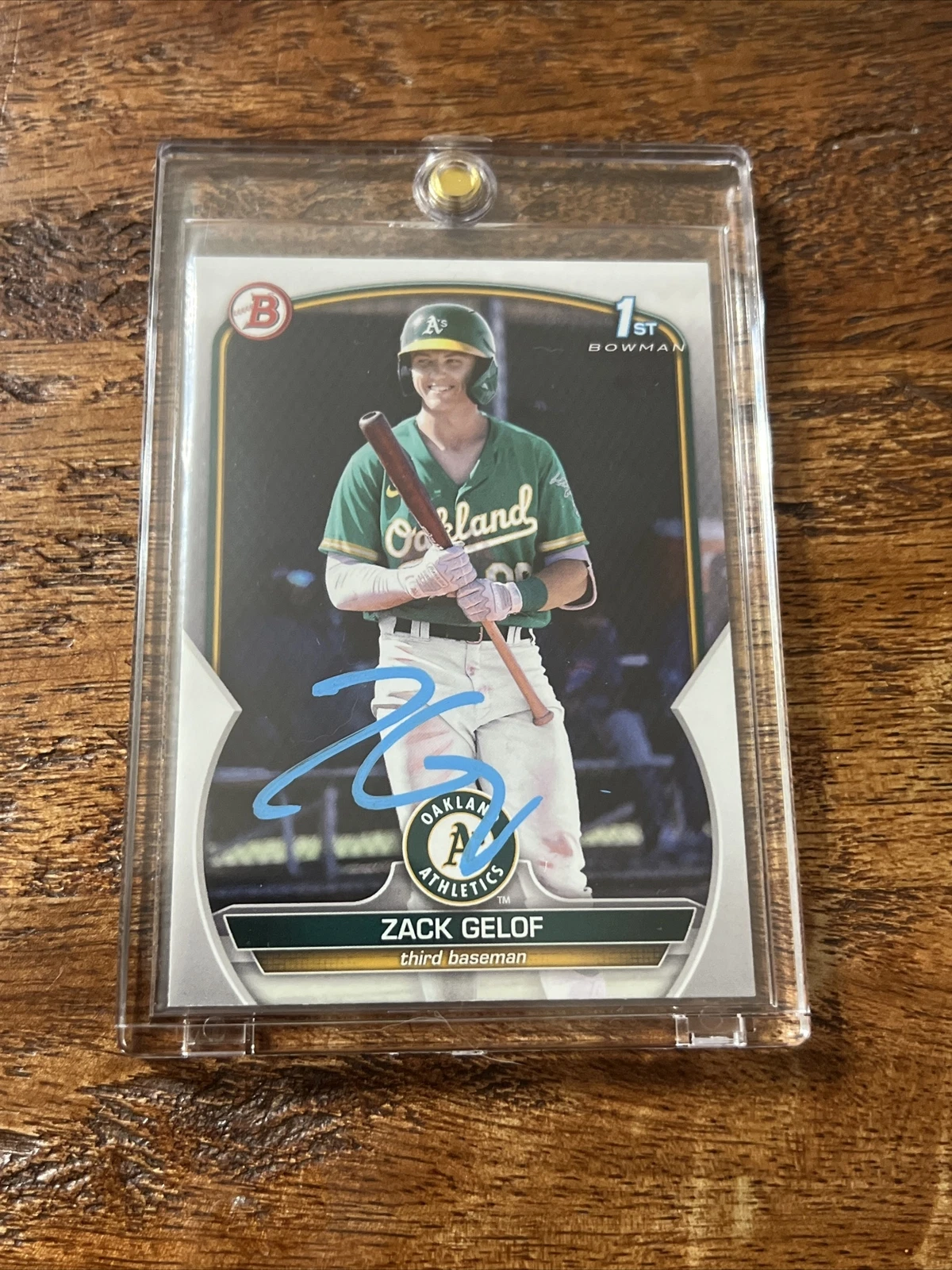 Zack Gelof IP Signed 1st Bowman Card PSA DNA Coa Autographed Athletics
