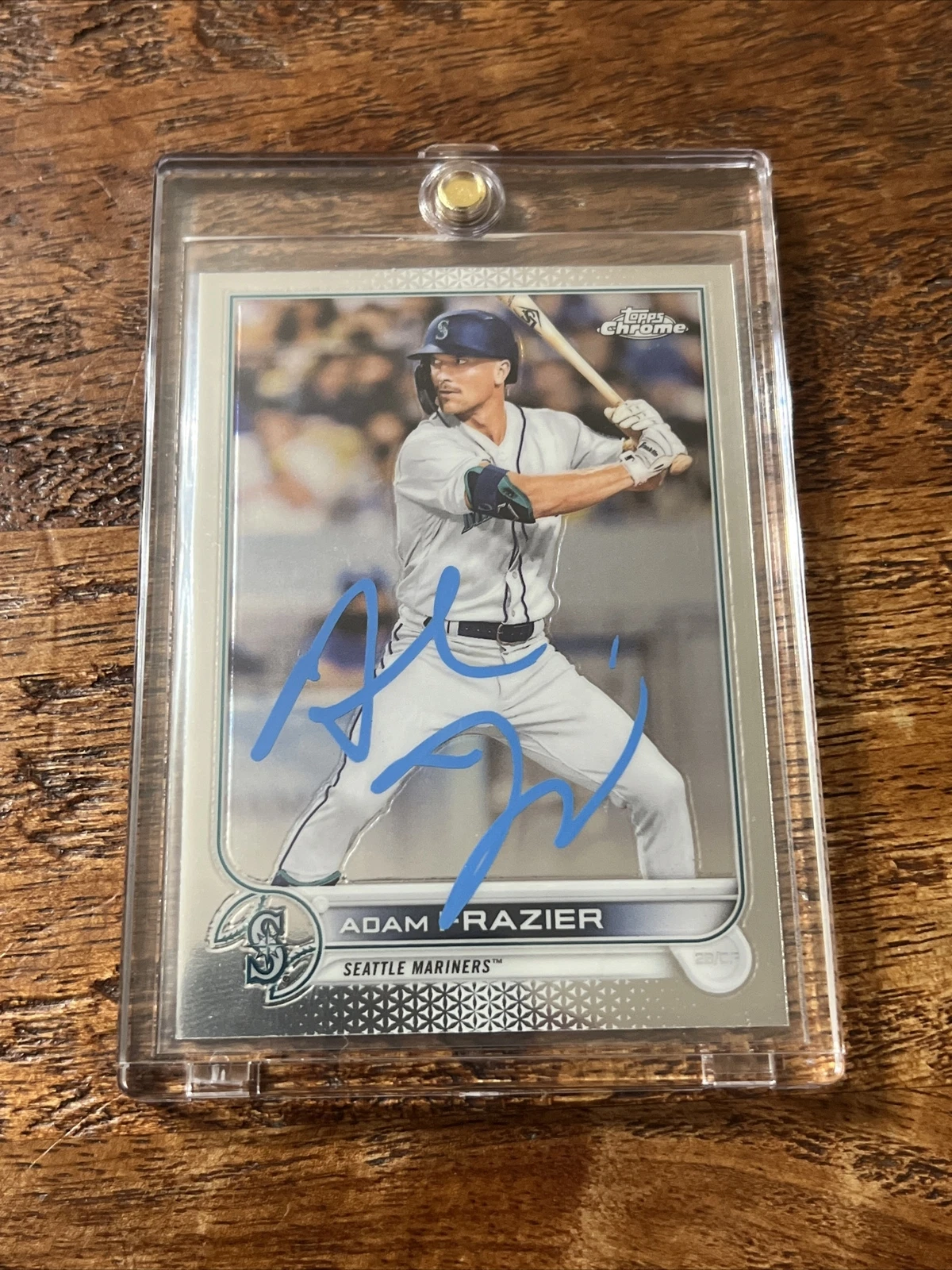 Adam Frazier IP Signed Topps Chrome Card Psa Dna Coa Mariners Autographed