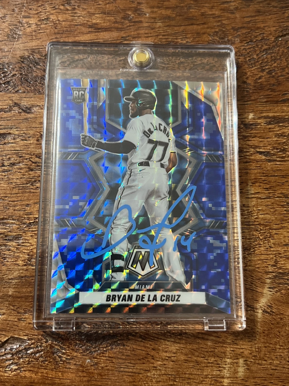 Bryan De La Cruz IP Signed Mosaic Rookie Card Psa Dna Coa Marlins Autographed
