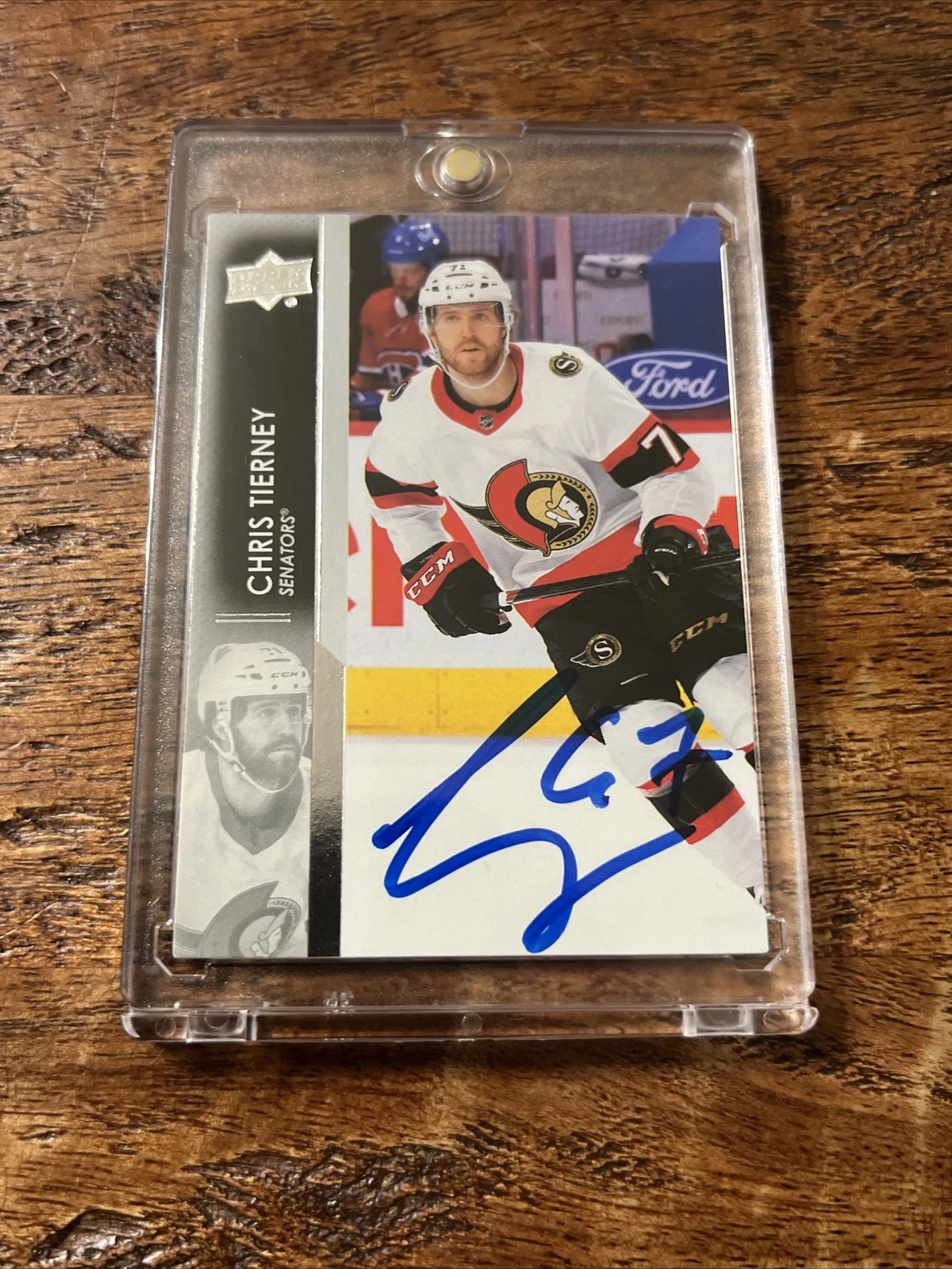 Chris Tierney IP Signed Upper Deck Card Psa Dna Coa Autographed Senators